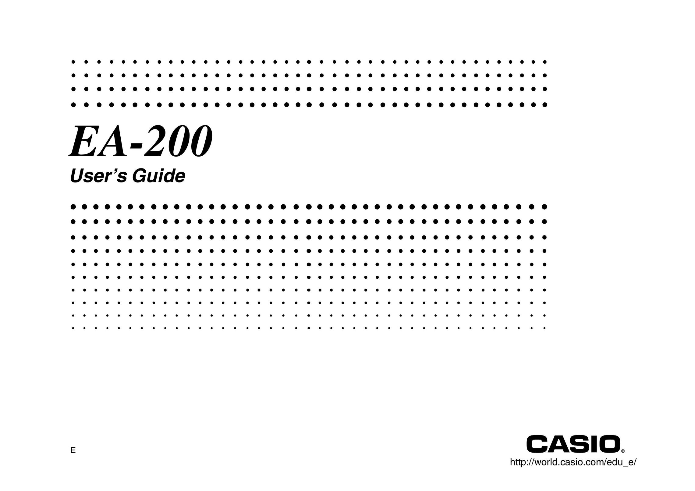 Casio EA200 Calculator User Manual