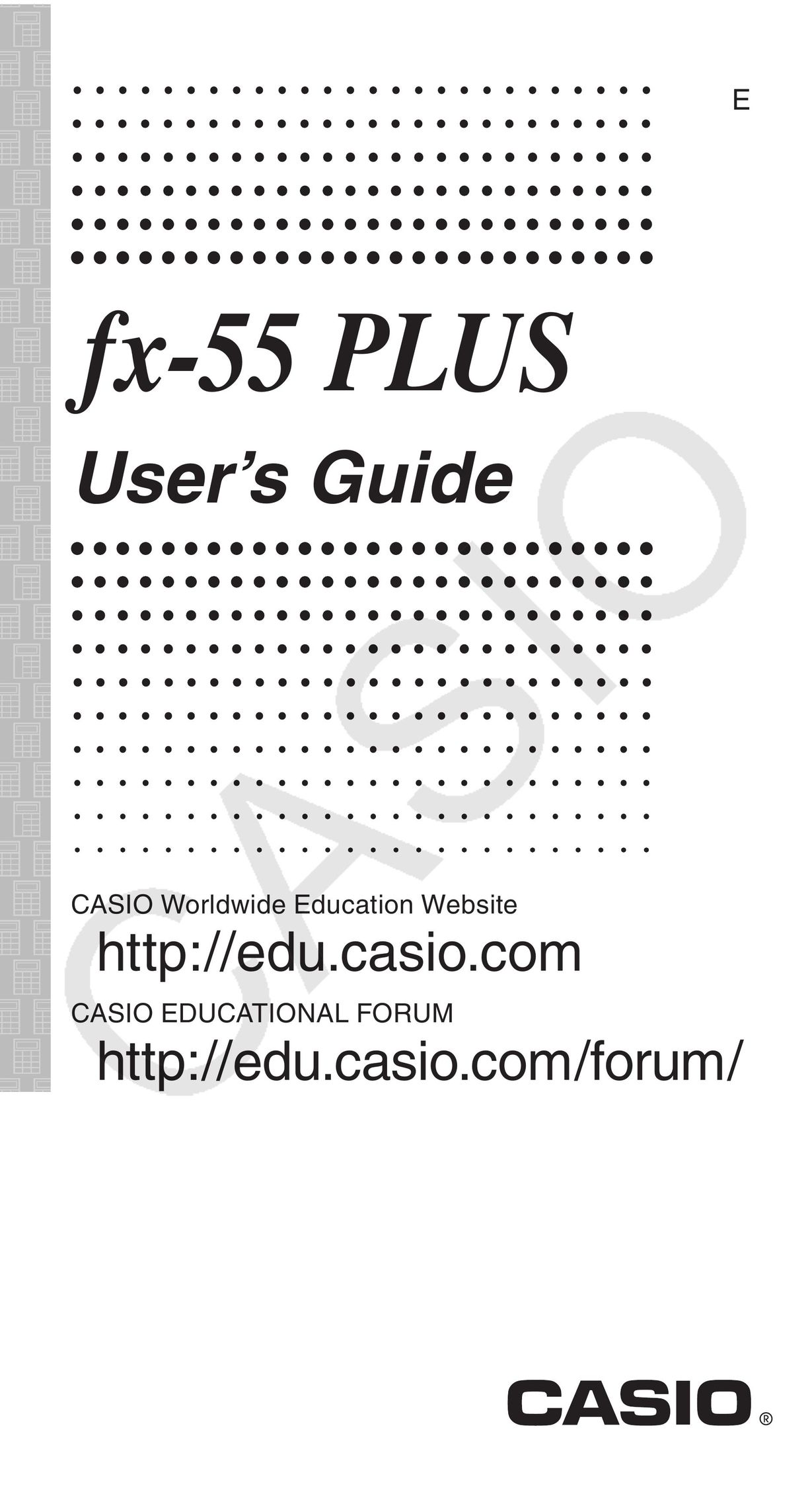 Casio EDWKBK55PLUS Calculator User Manual