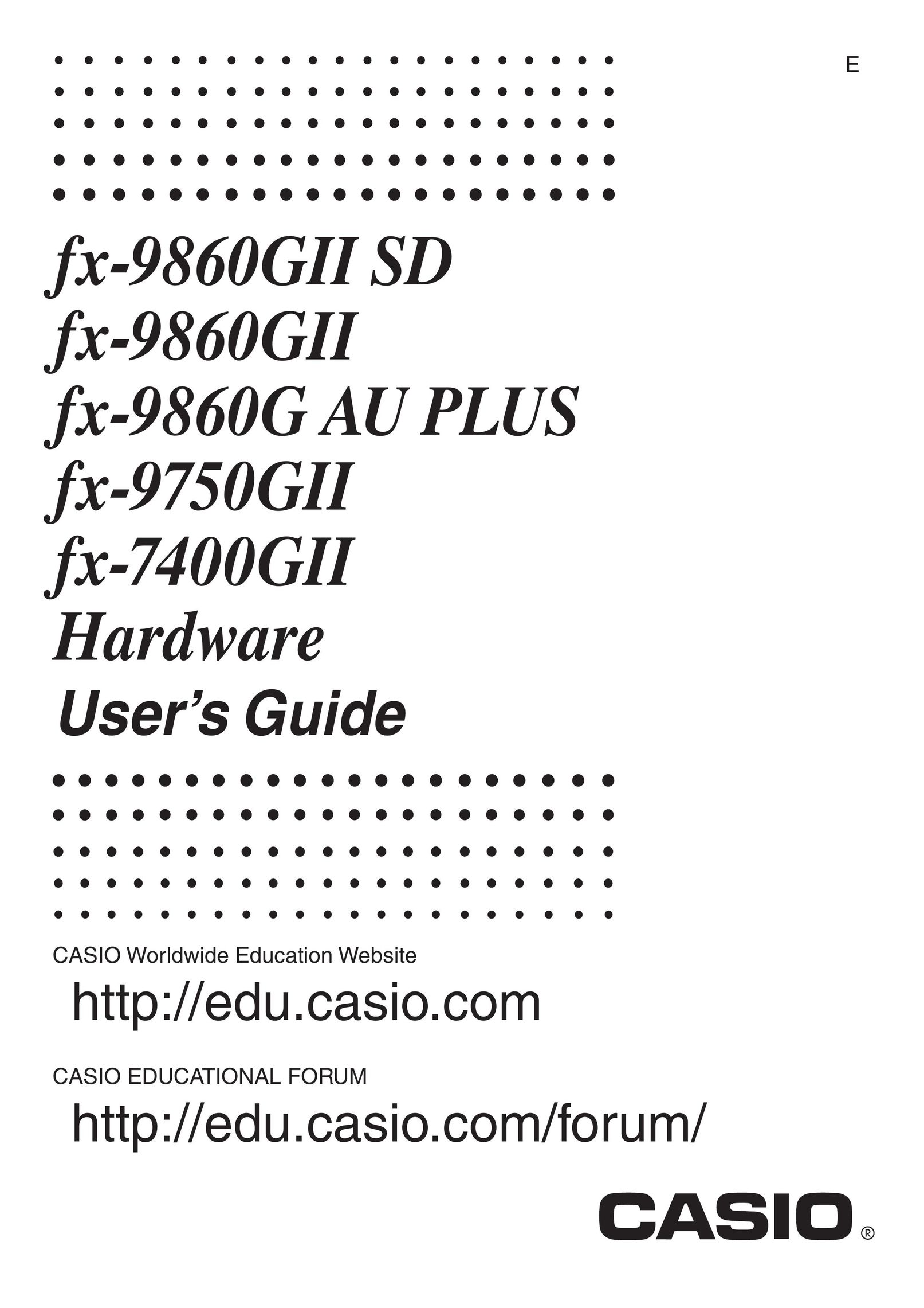 Casio FA-9860-BV2.0 Calculator User Manual