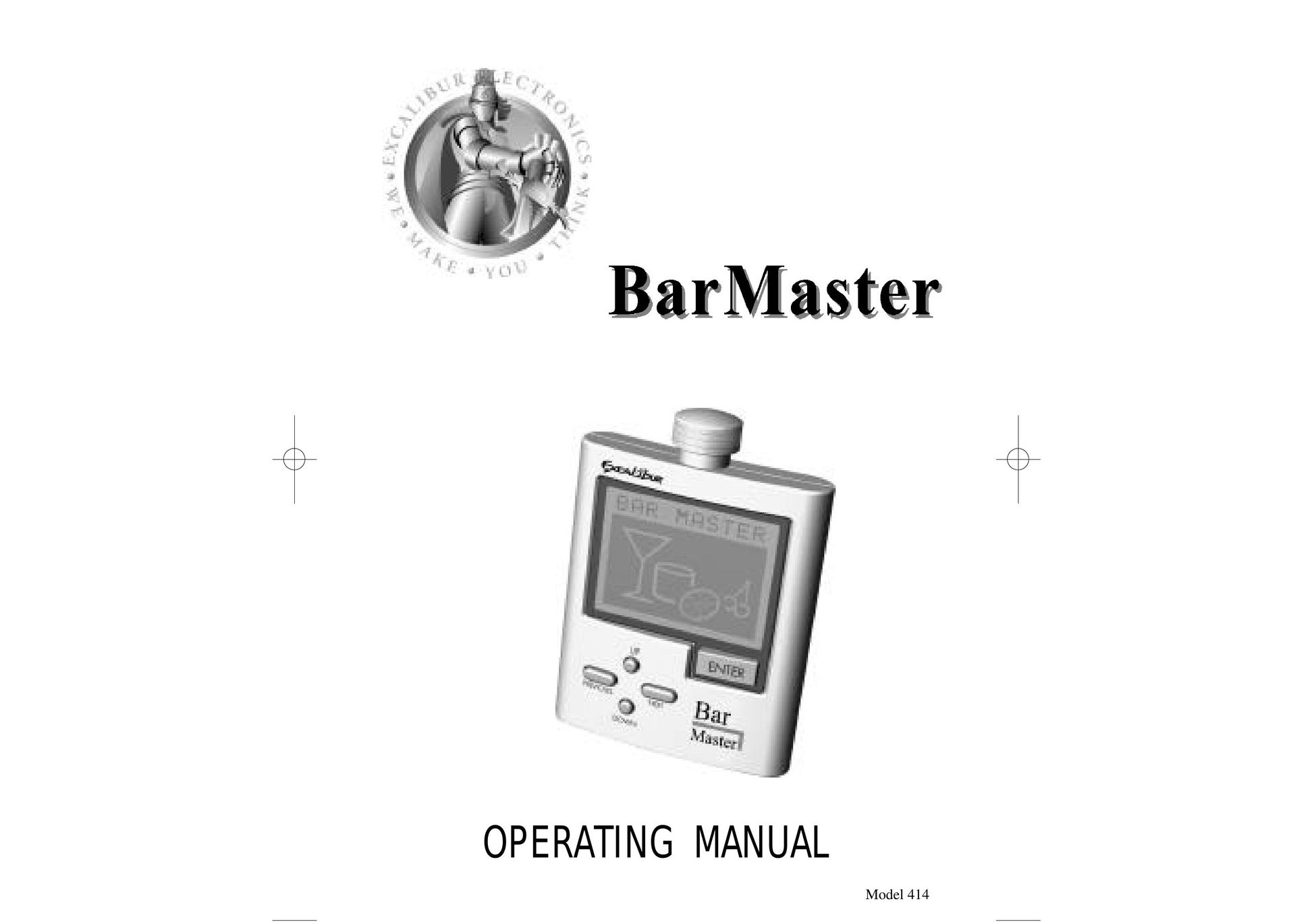 Excalibur electronic BarMaster Calculator User Manual