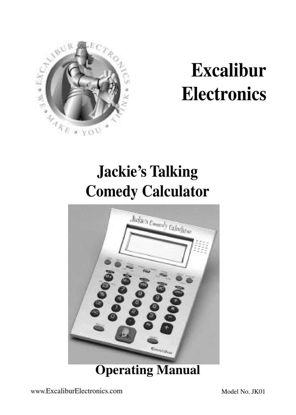 Excalibur electronic JK01 Calculator User Manual
