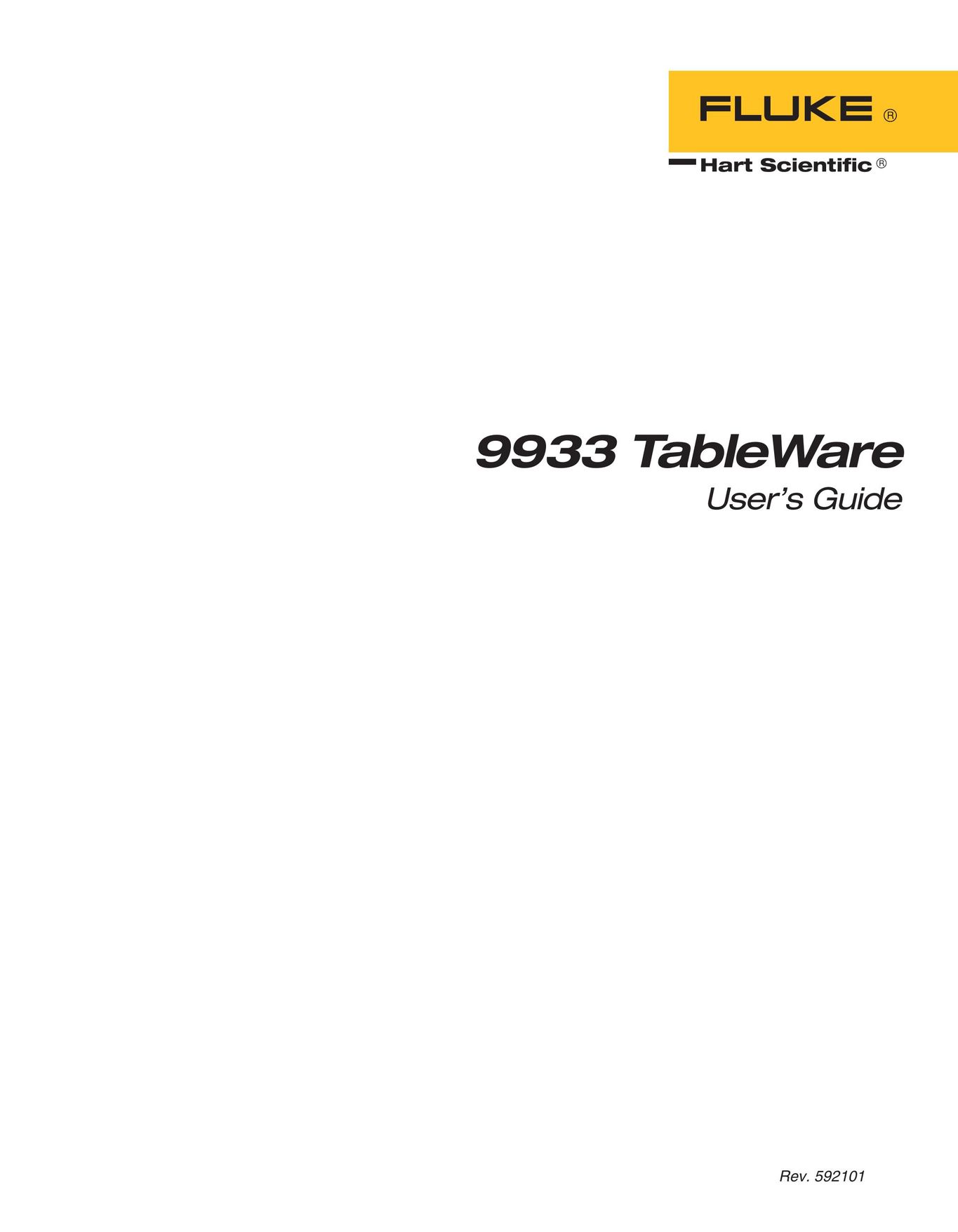 Fluke 9933 Calculator User Manual