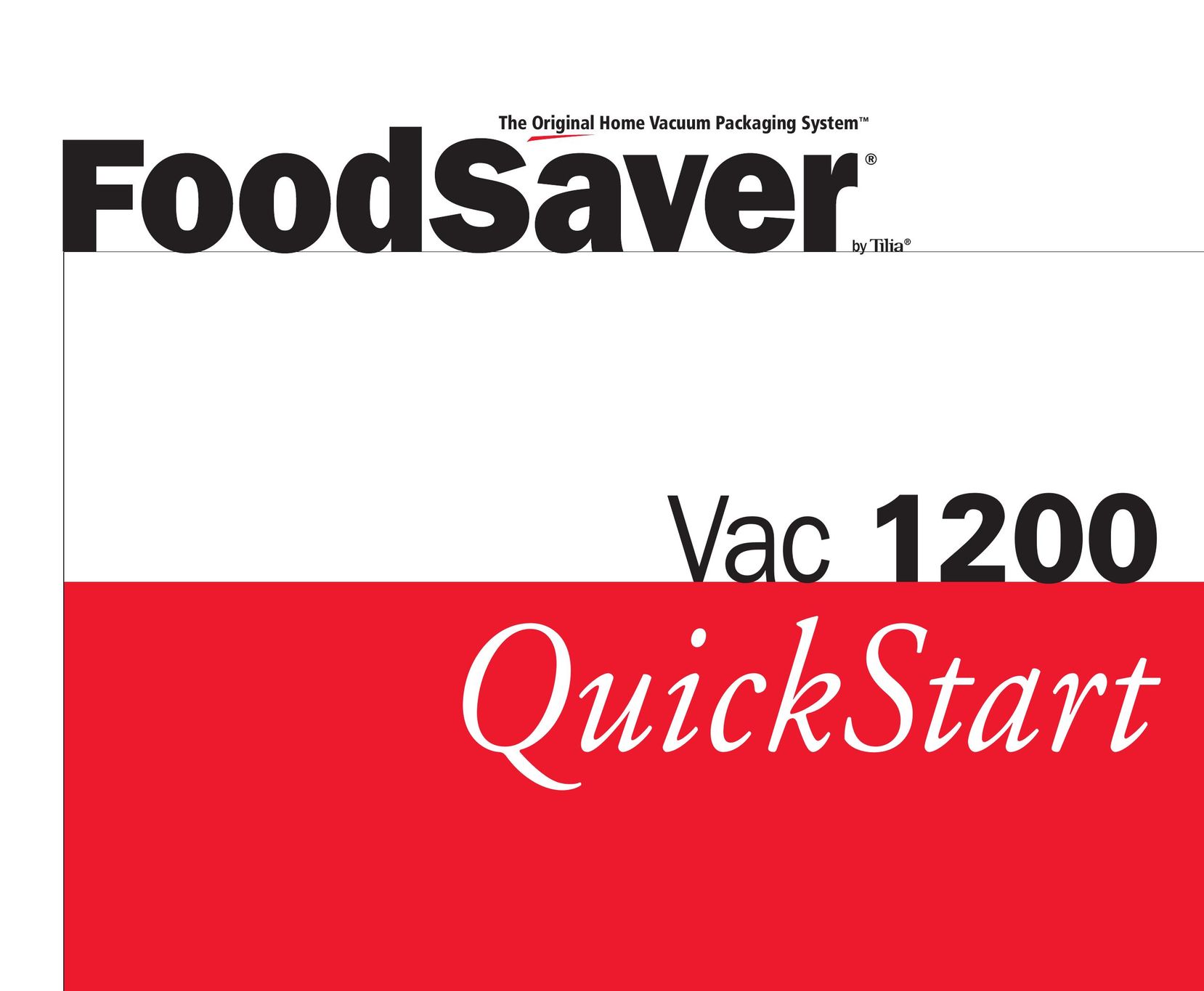 FoodSaver VAC 1200 Calculator User Manual