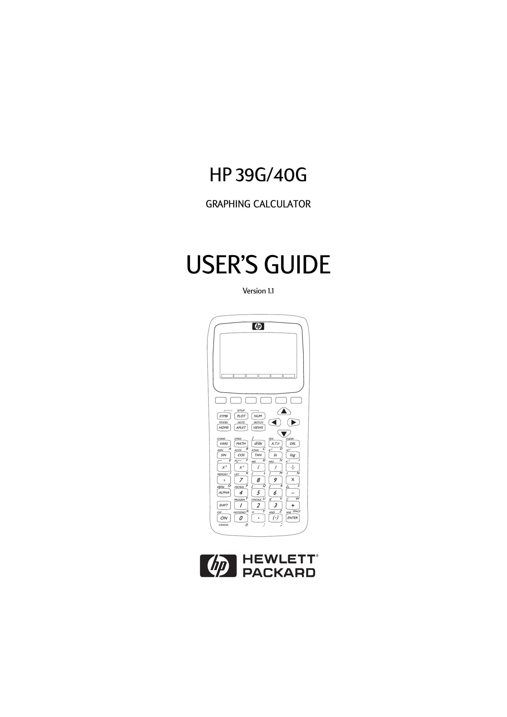 HP (Hewlett-Packard) 39G Calculator User Manual