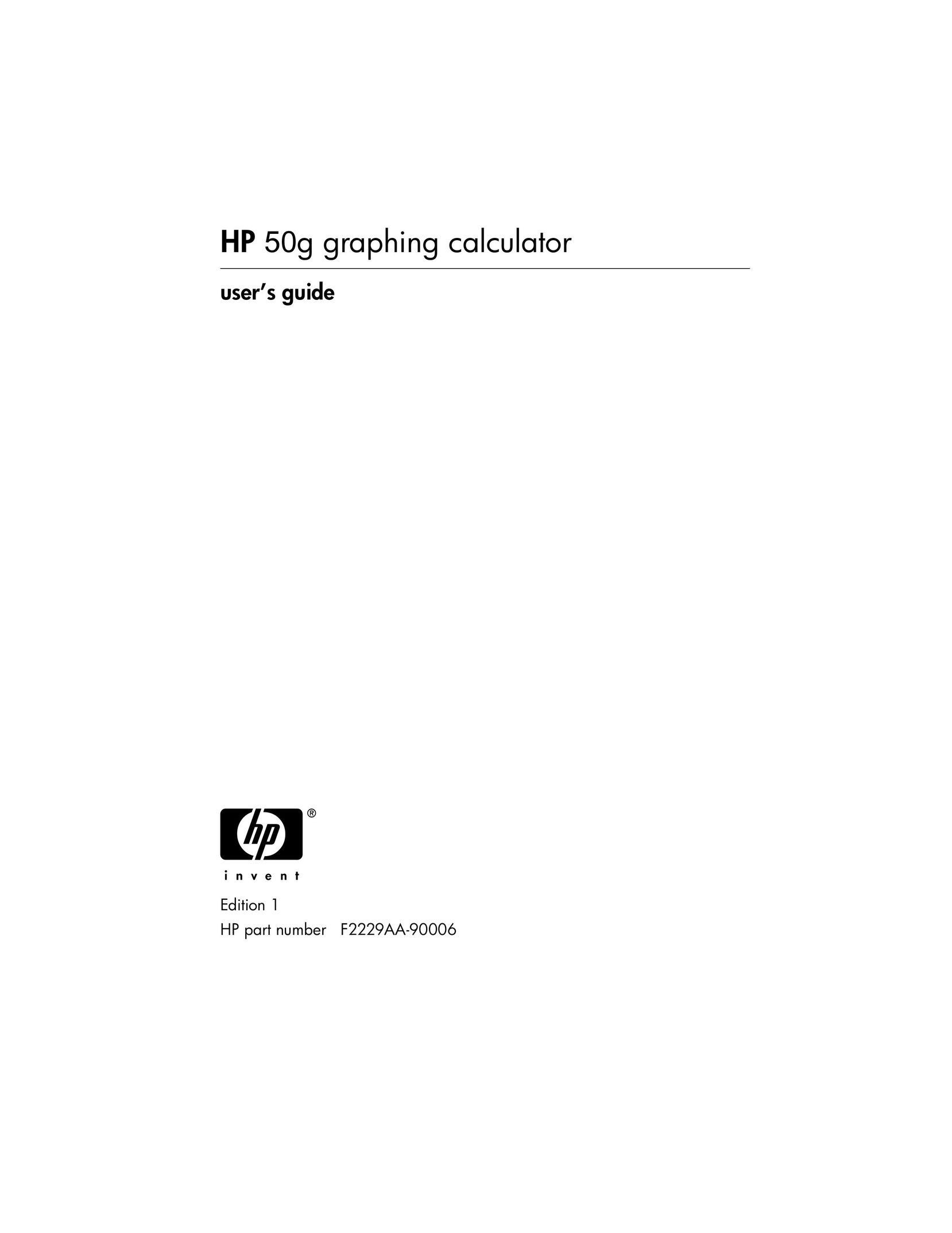 HP (Hewlett-Packard) 50g Calculator User Manual