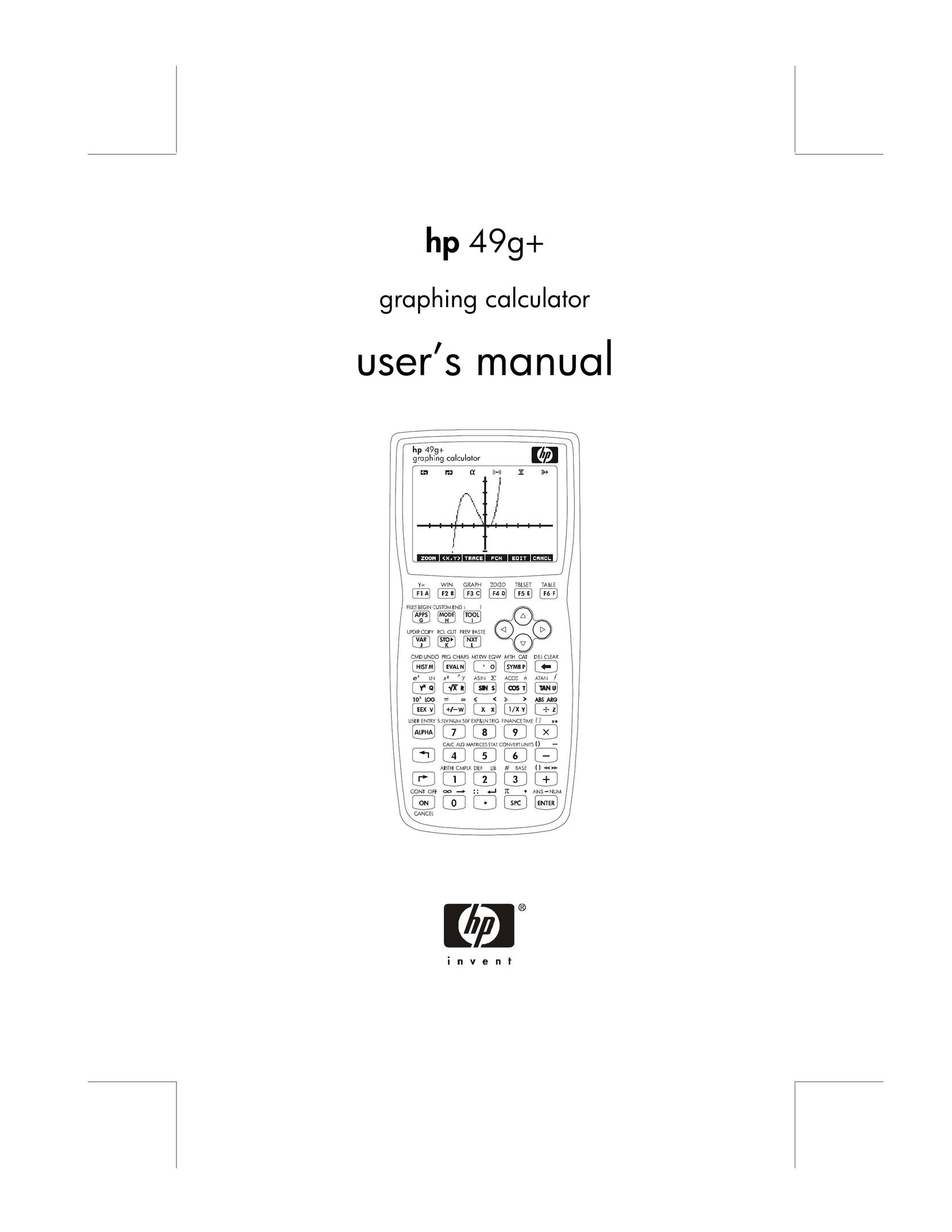 HP (Hewlett-Packard) hp 49g+ Calculator User Manual
