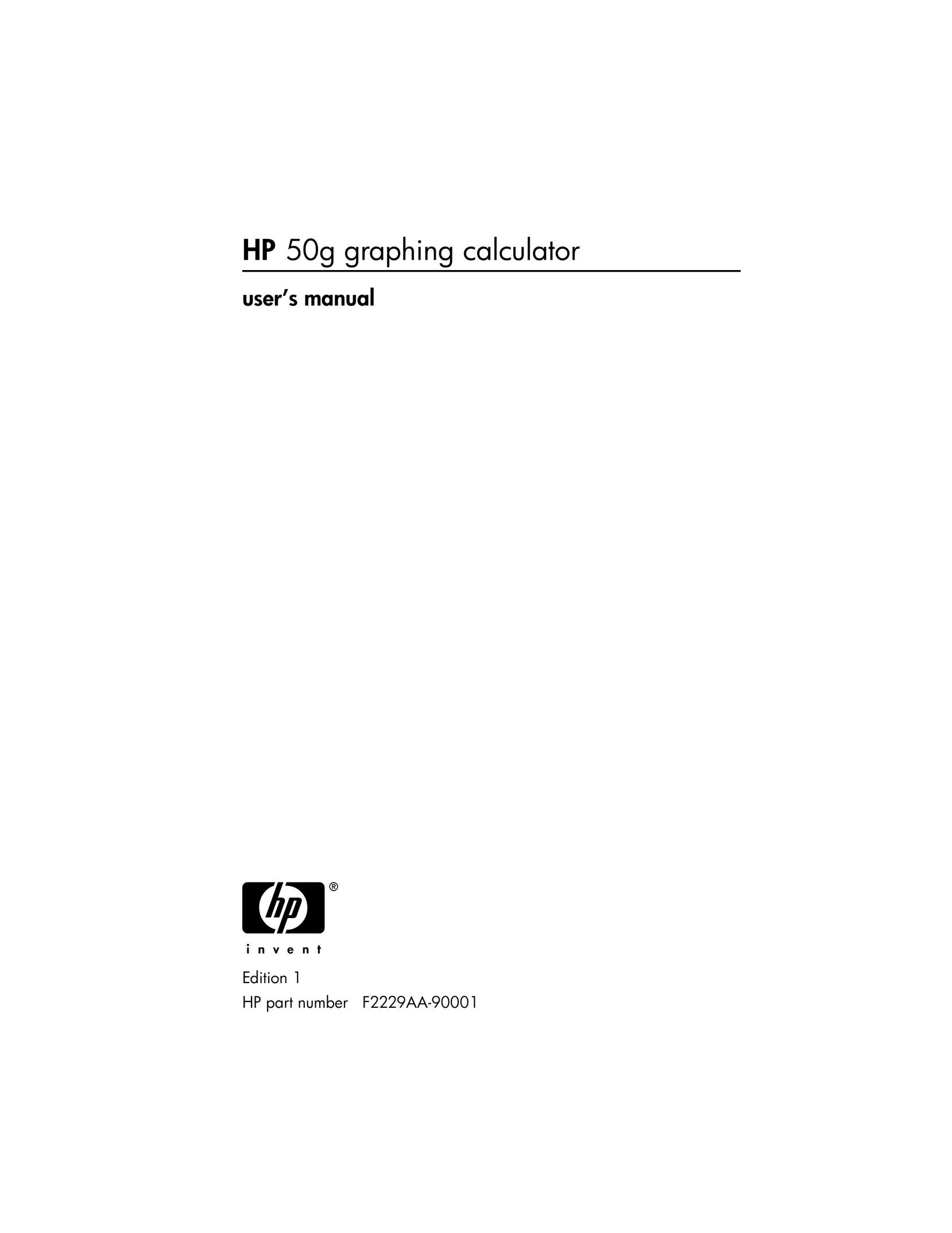 HP (Hewlett-Packard) HP 50g Calculator User Manual