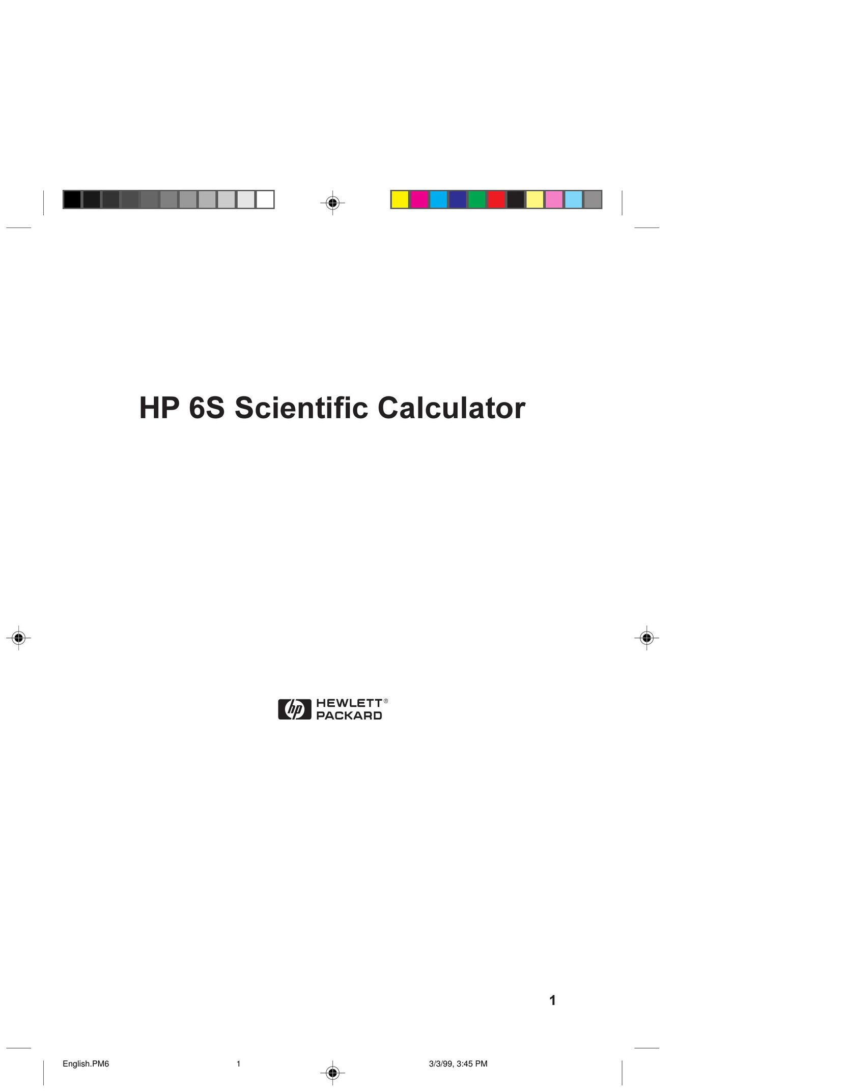 HP (Hewlett-Packard) HP 6S Calculator User Manual