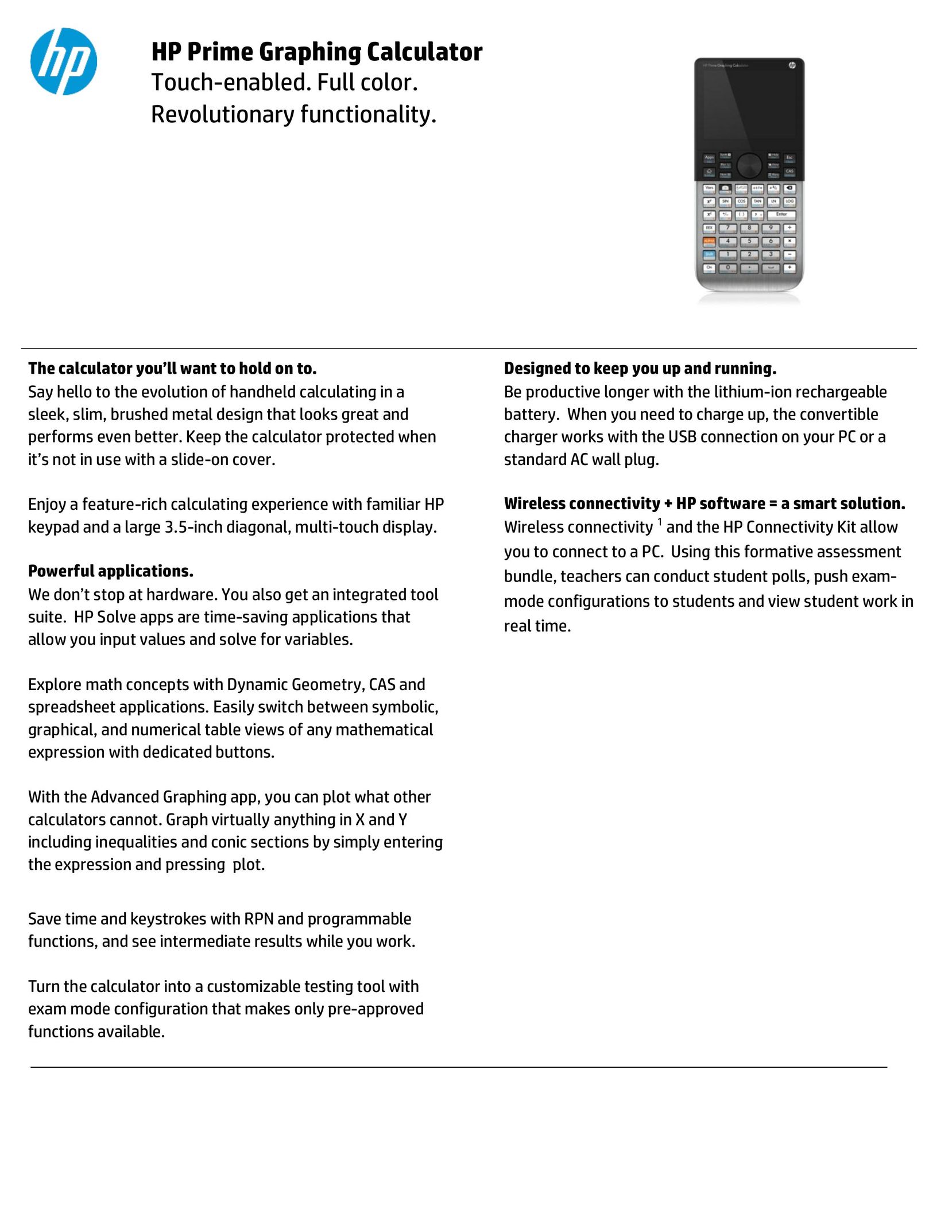 HP (Hewlett-Packard) HWPNW280AAABA Calculator User Manual