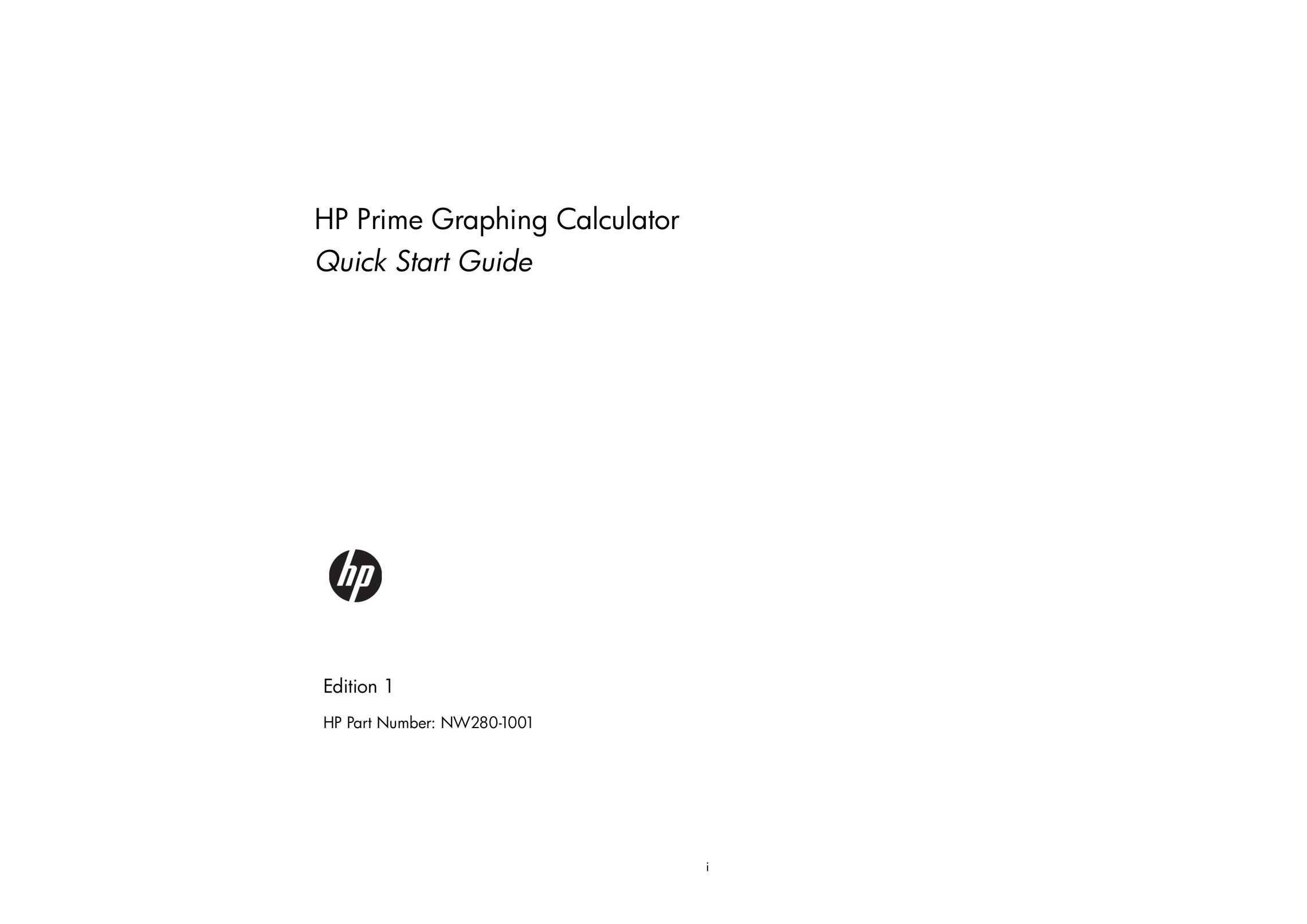 HP (Hewlett-Packard) NW280-1001 Calculator User Manual
