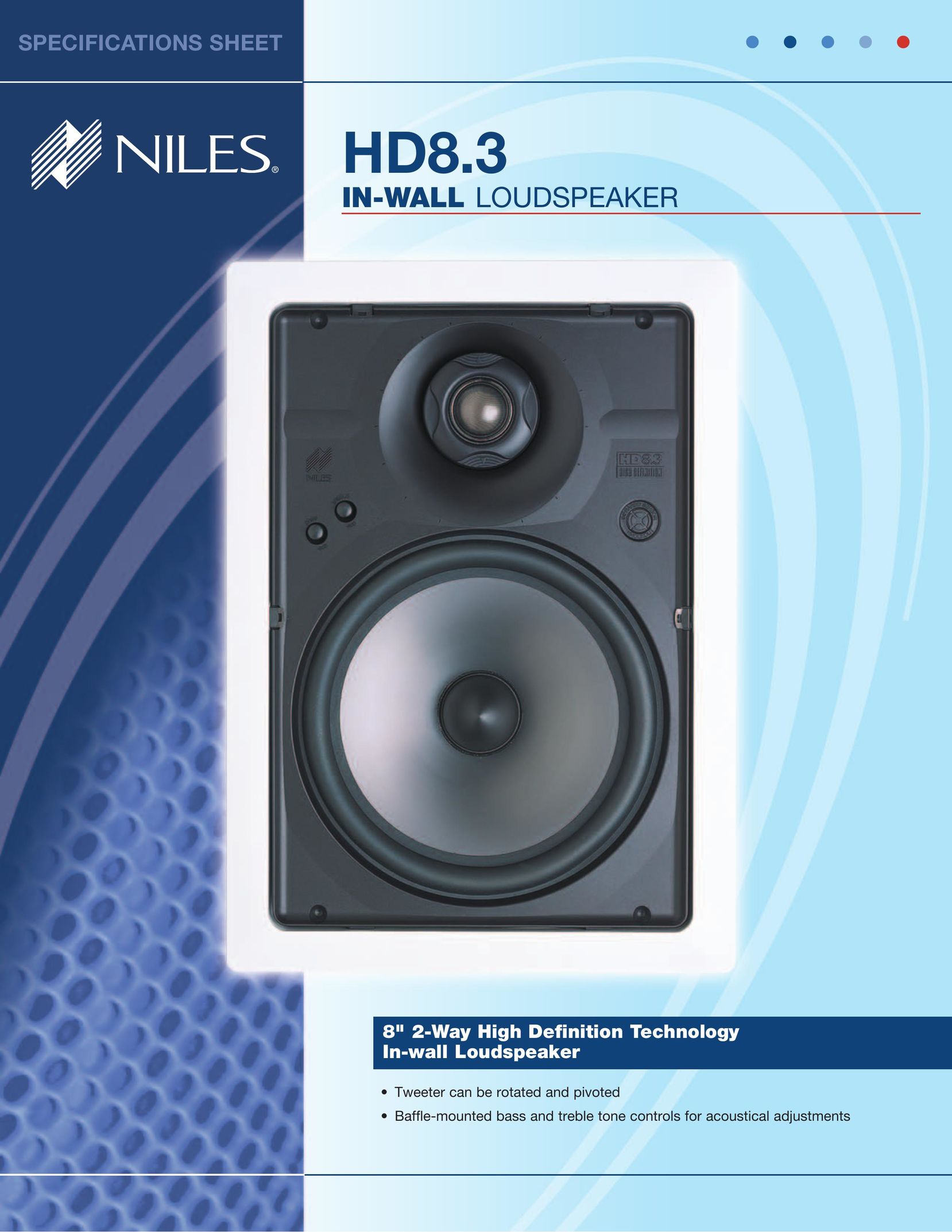 Niles Audio HD8.3 Calculator User Manual