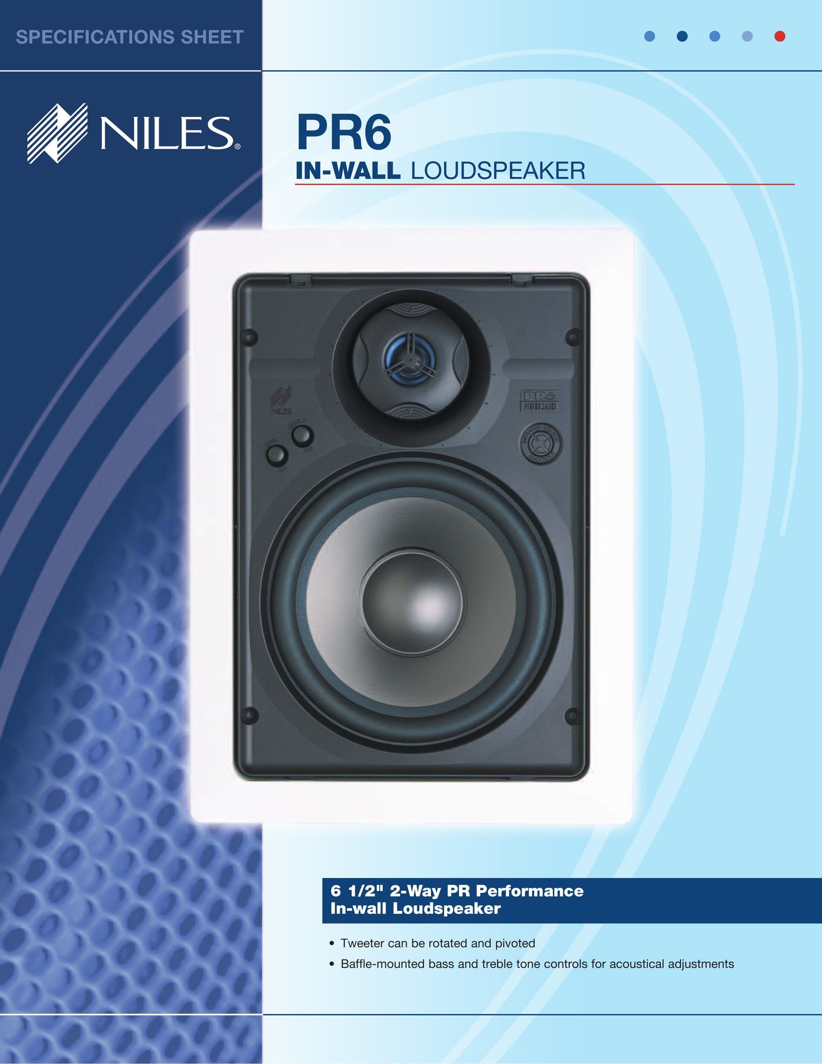 Niles Audio PR6 Calculator User Manual