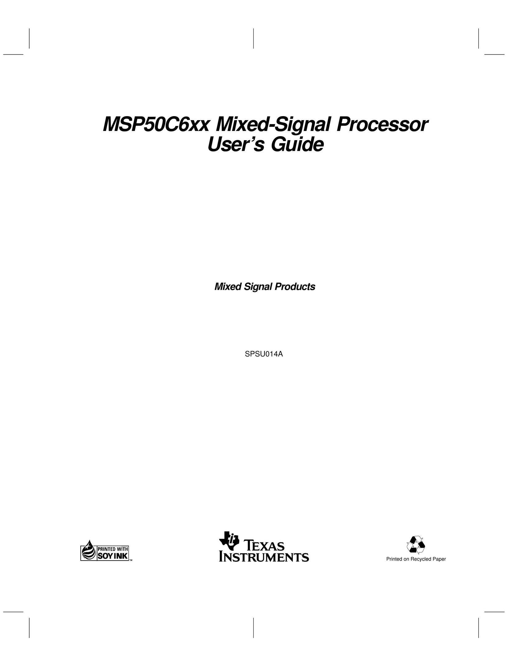 Texas Instruments MSP50C6xx Calculator User Manual