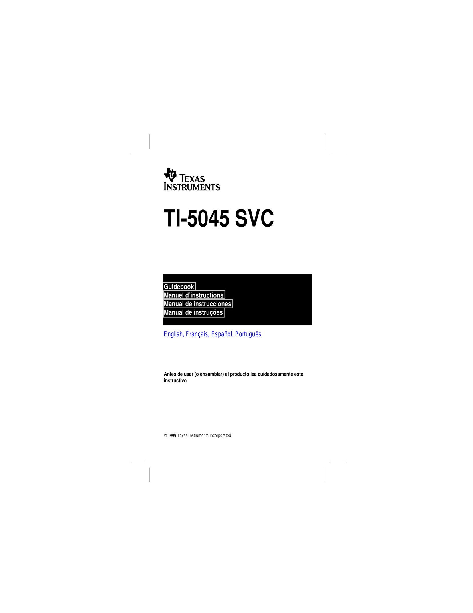 Texas Instruments TI-5045 SVC Calculator User Manual