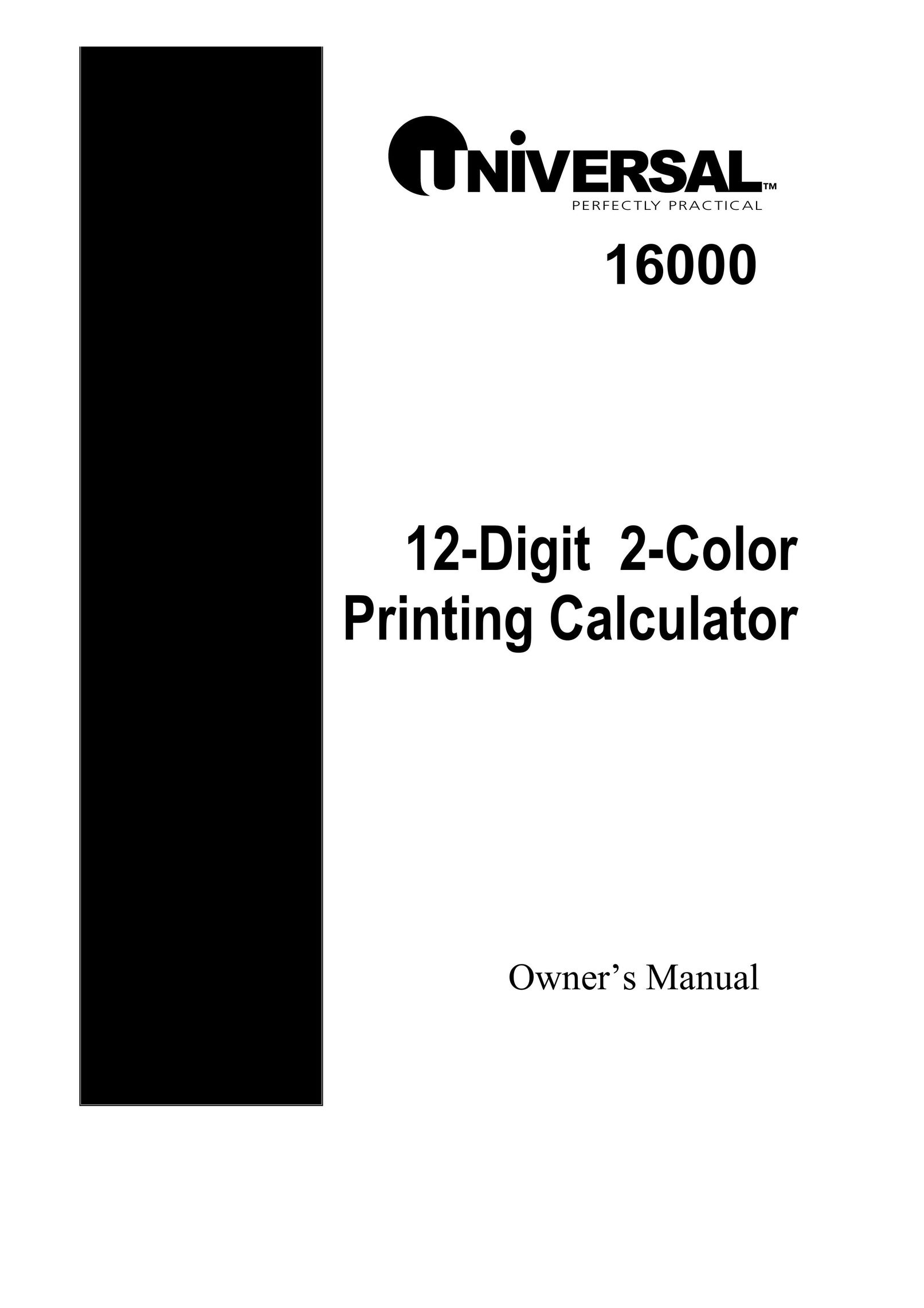 Universal 16000 Calculator User Manual