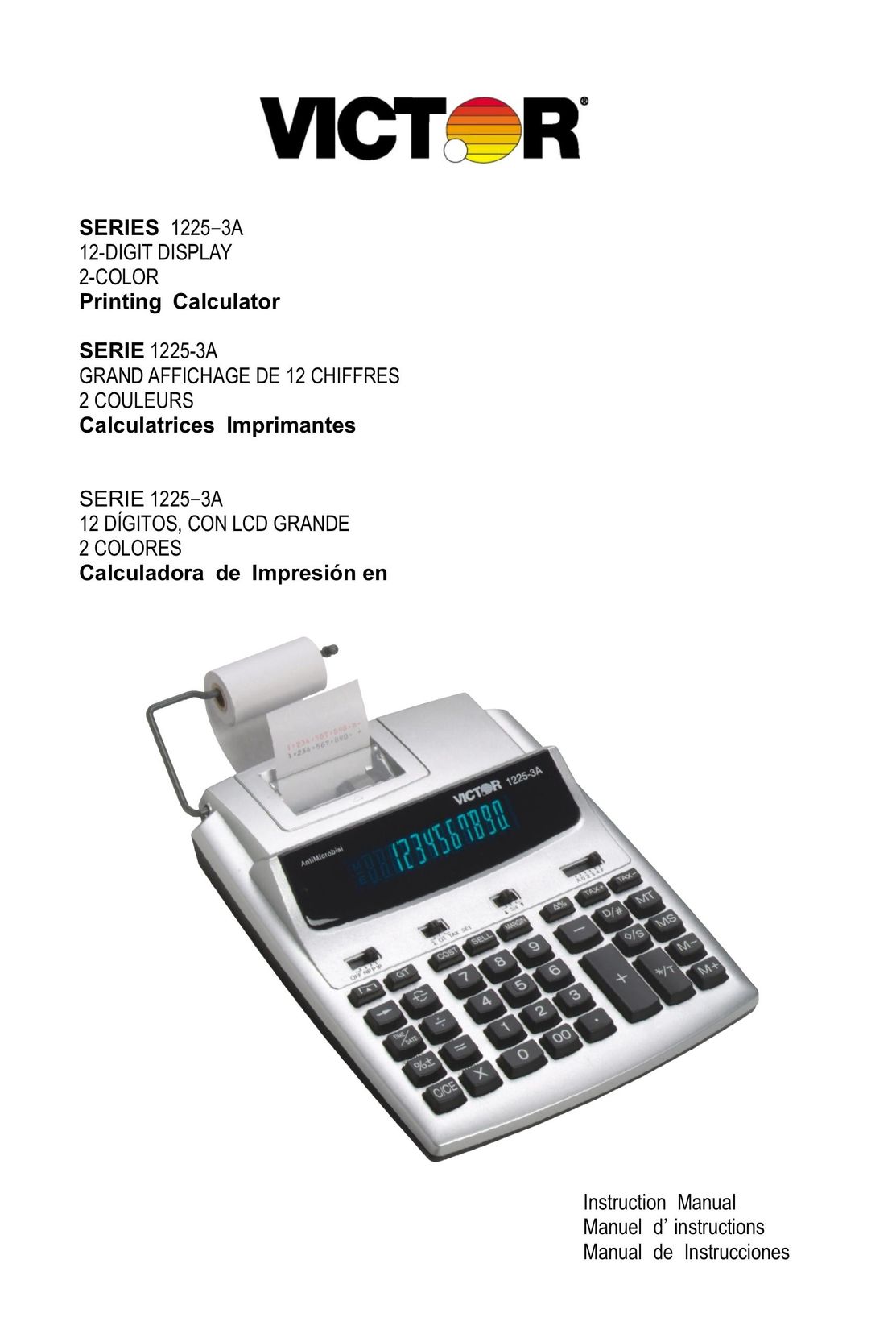 Victor 1225-3A Calculator User Manual