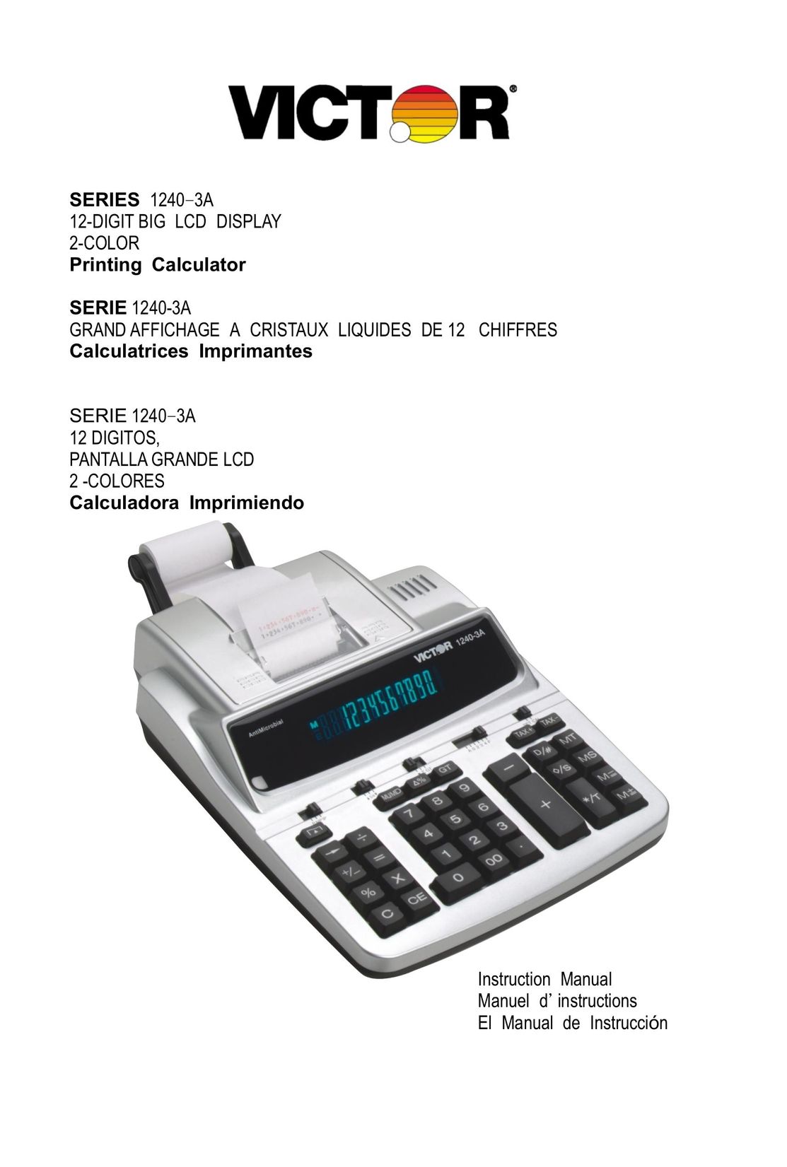 Victor 1240-3A Calculator User Manual