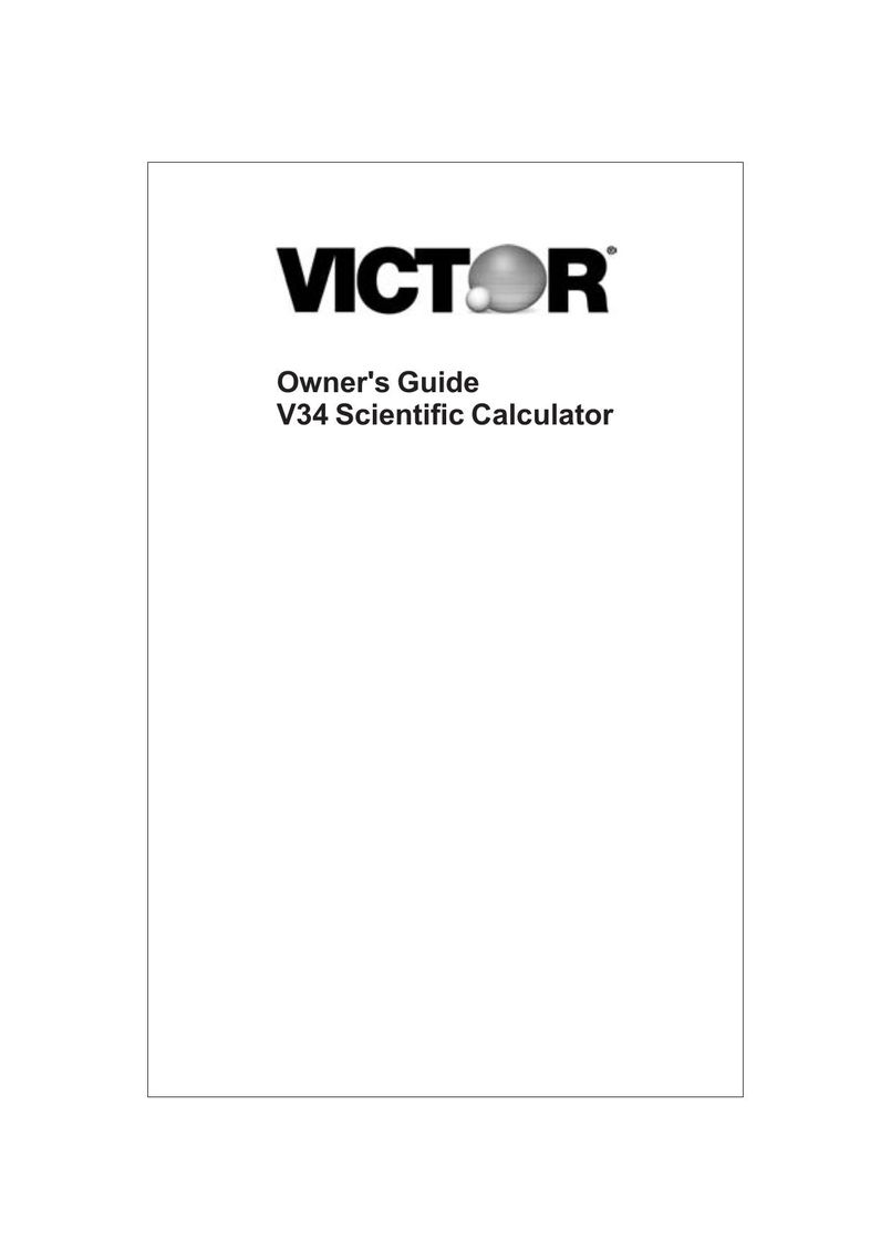Victor V34 Calculator User Manual