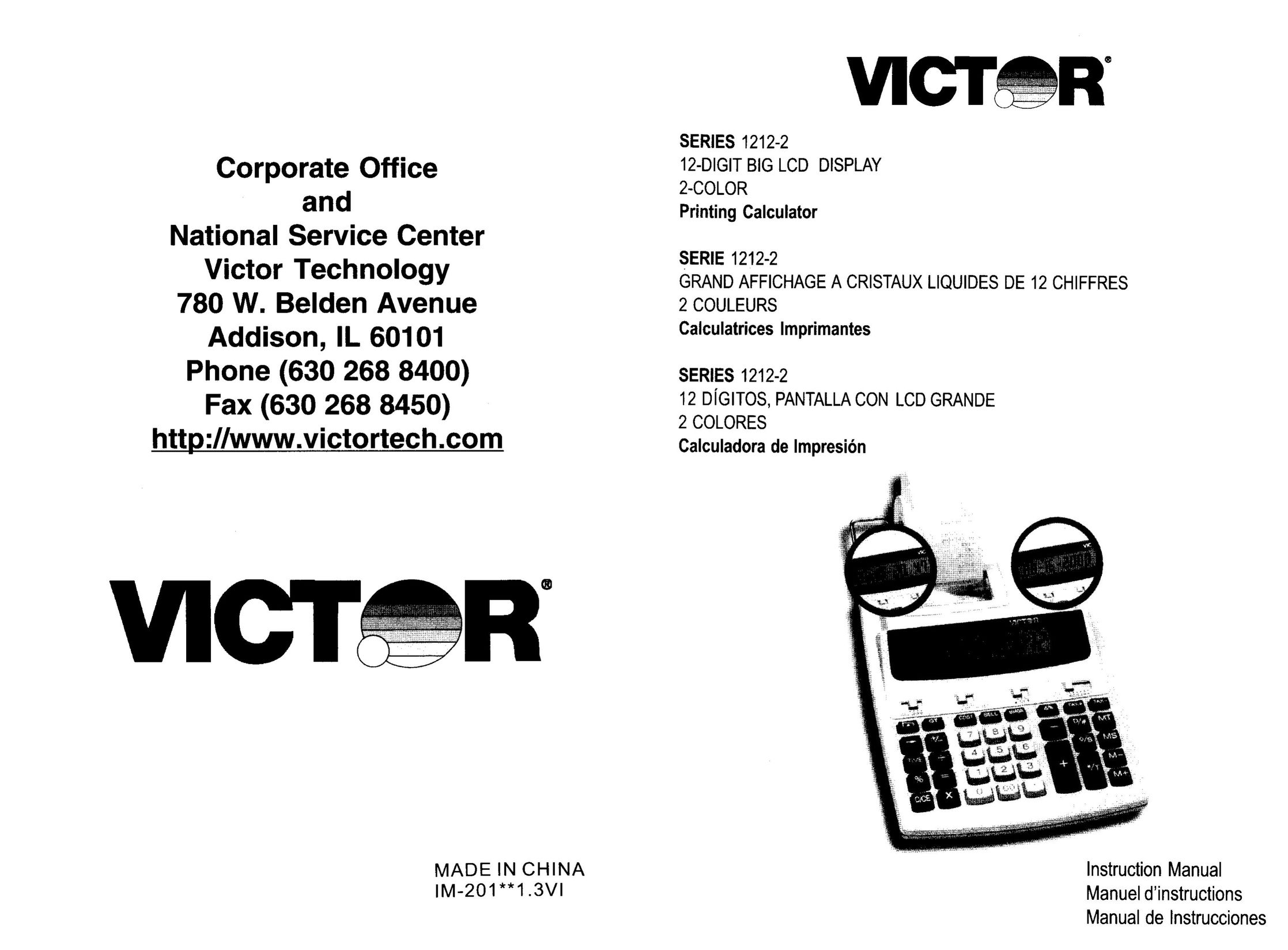 Victor Technology 1212-2 Series Calculator User Manual