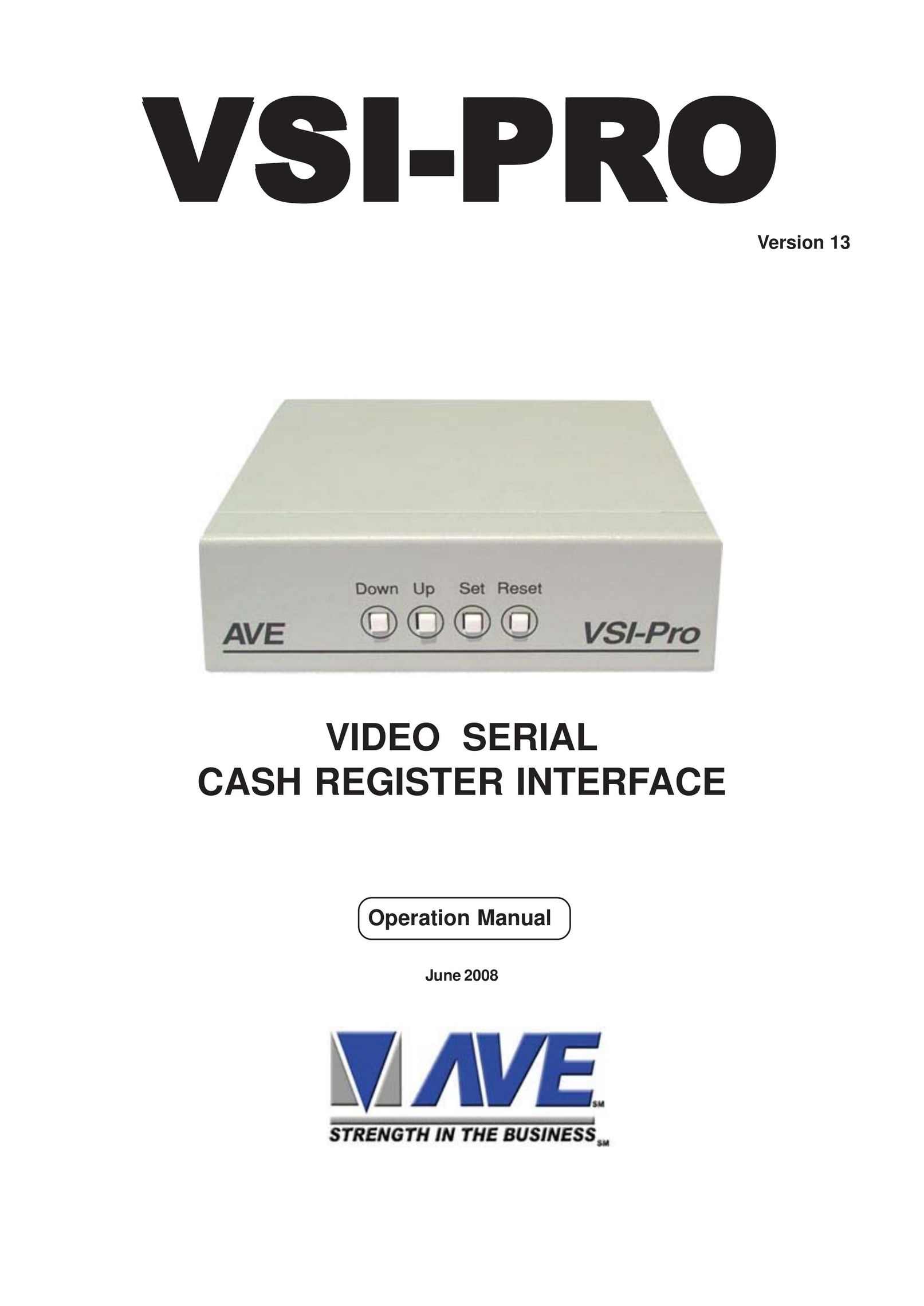 AVE VSI-PRO Cash Register User Manual