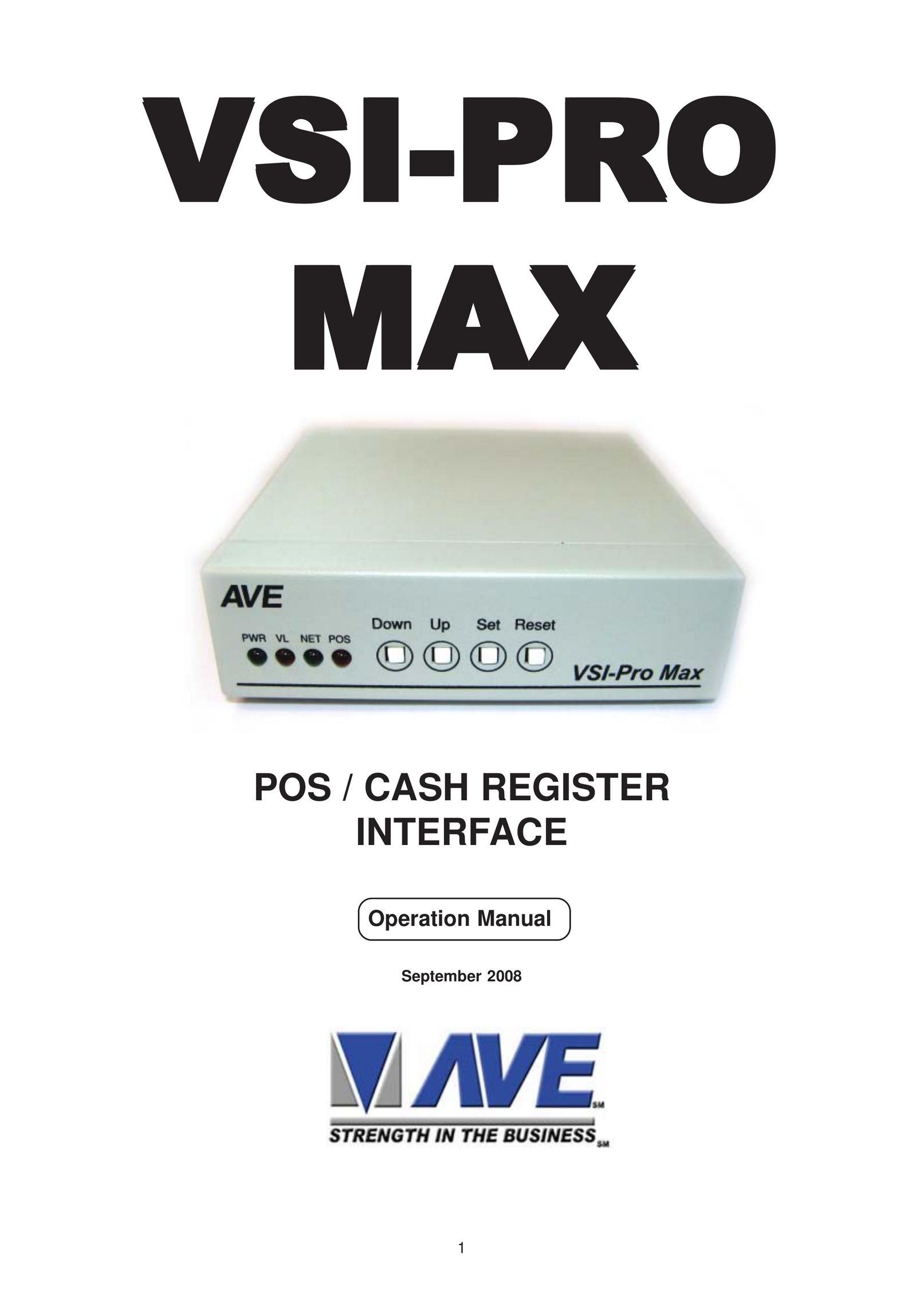 AVE VSI-Pro Max Cash Register User Manual