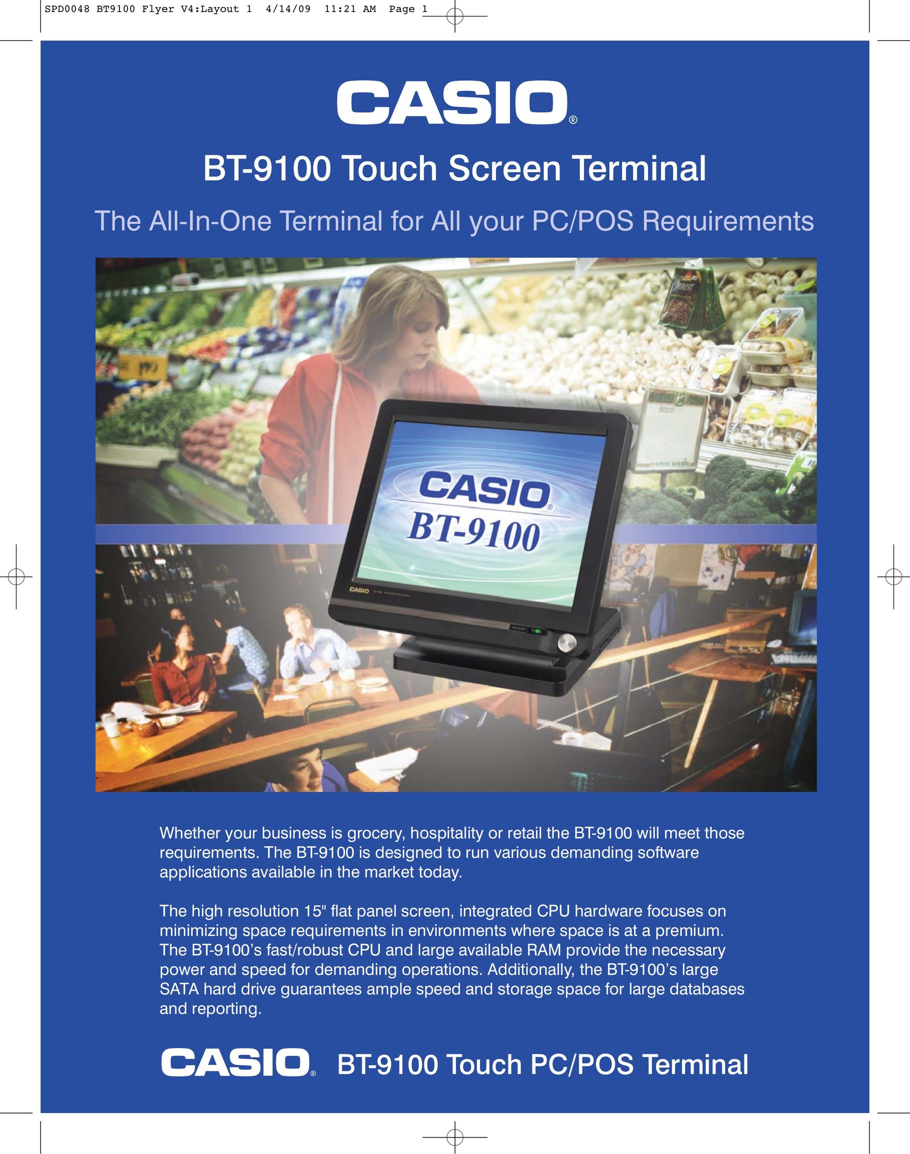Casio BT-9100 Cash Register User Manual
