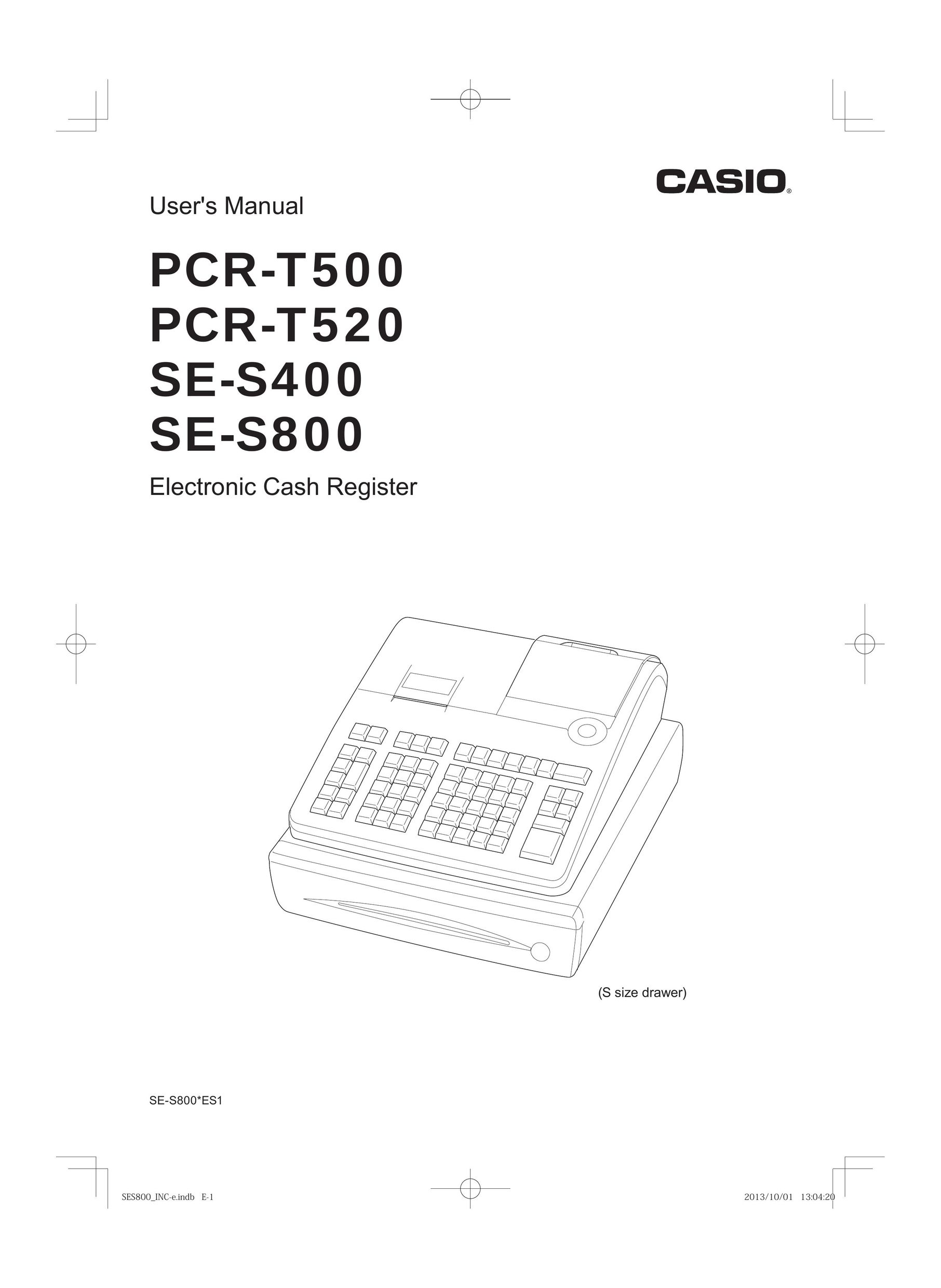 Casio PCR-T500 Cash Register User Manual