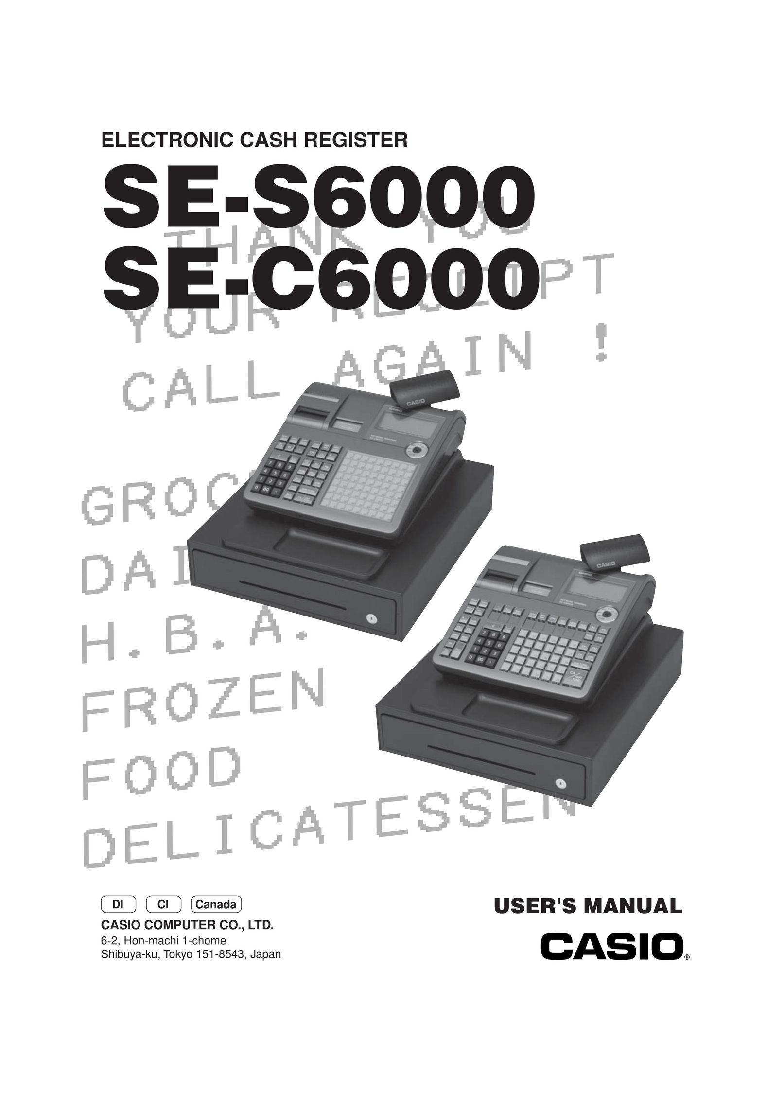 Casio SE-C6000 Cash Register User Manual