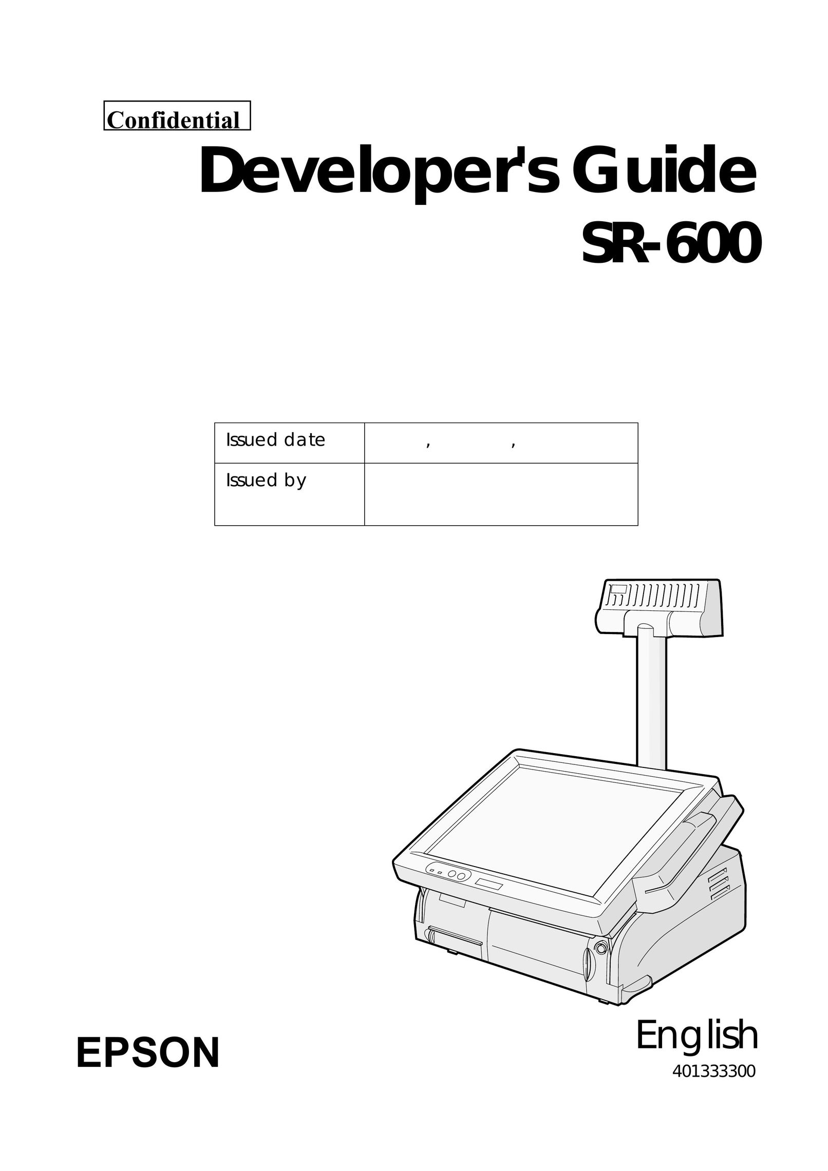 Epson SR-600 Cash Register User Manual