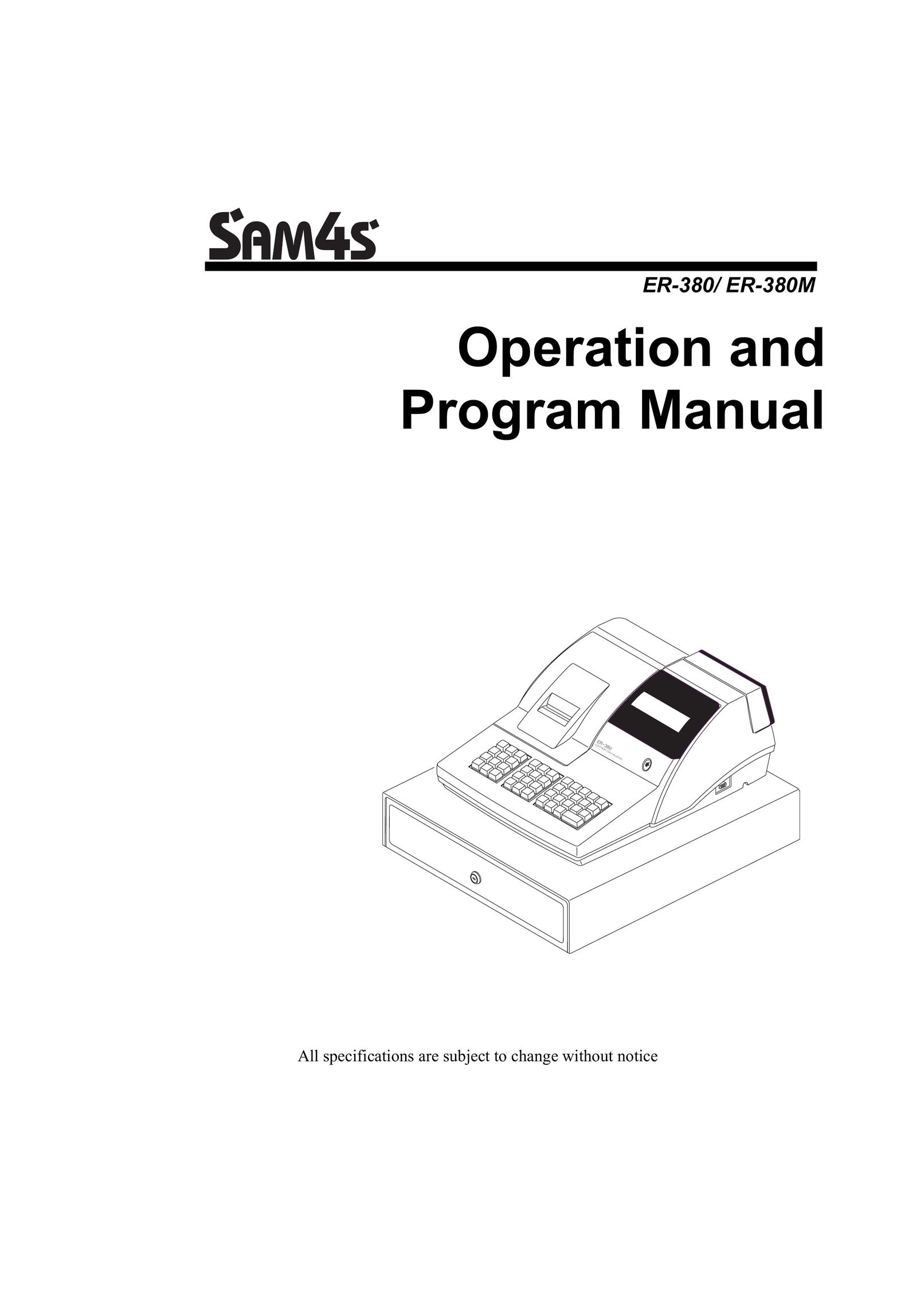 Sam4s ER-380M Cash Register User Manual