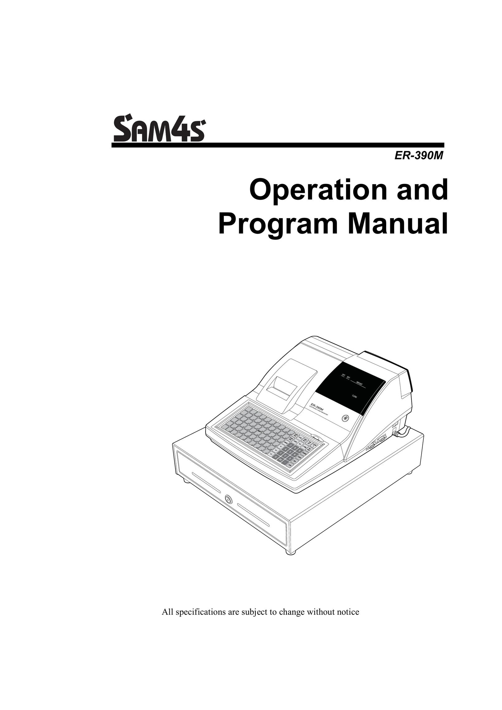 Sam4s ER-390M Cash Register User Manual