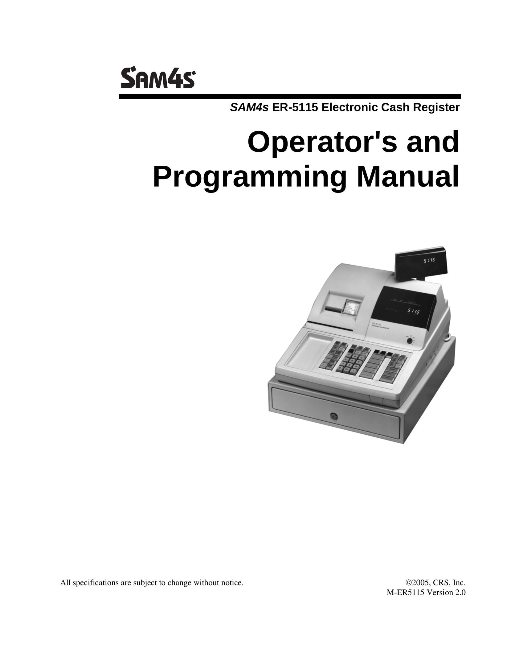 Sam4s SAM4s ER-5115 Cash Register User Manual