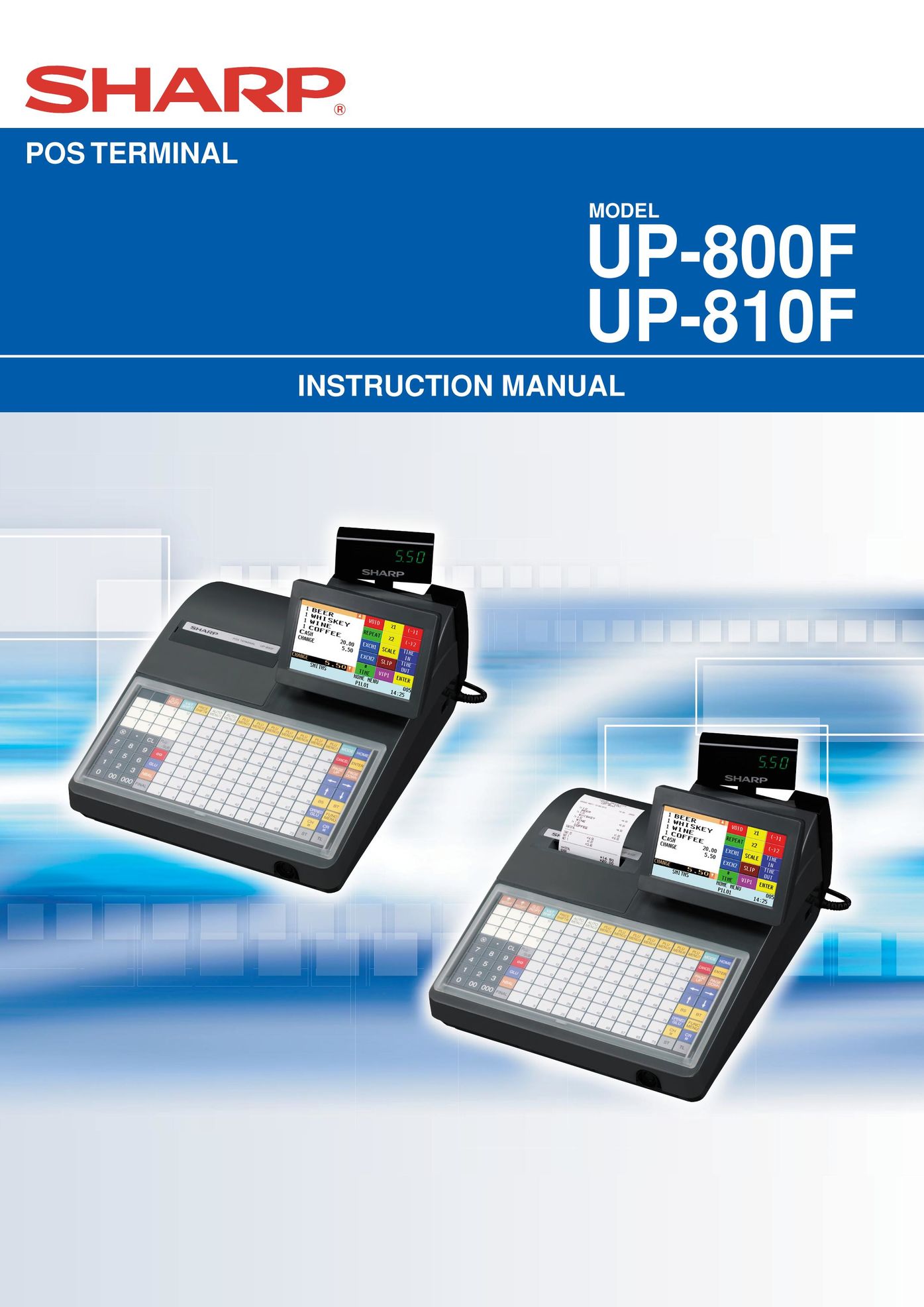 Sharp UP-800F Cash Register User Manual
