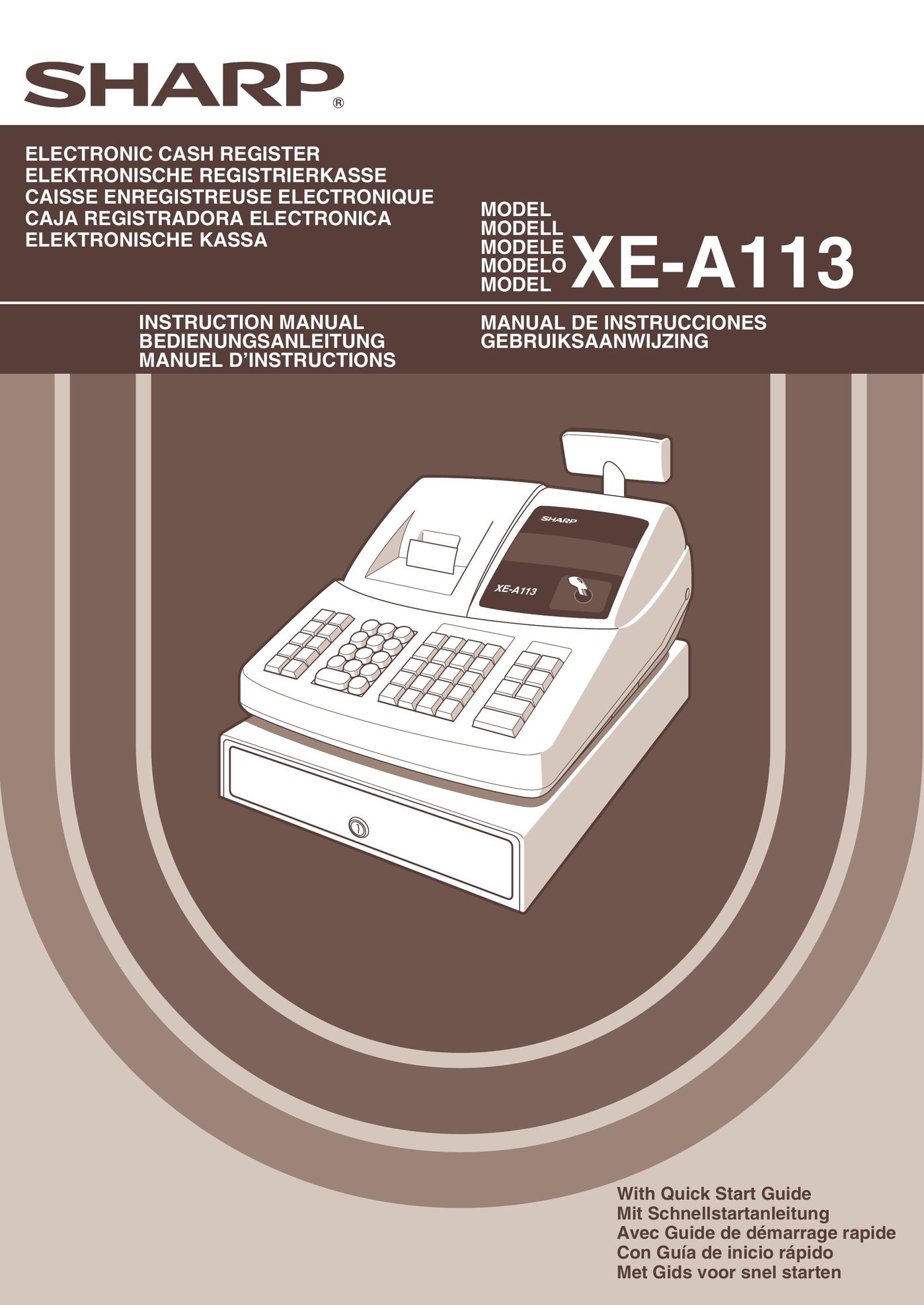 Sharp XE-A113 Cash Register User Manual