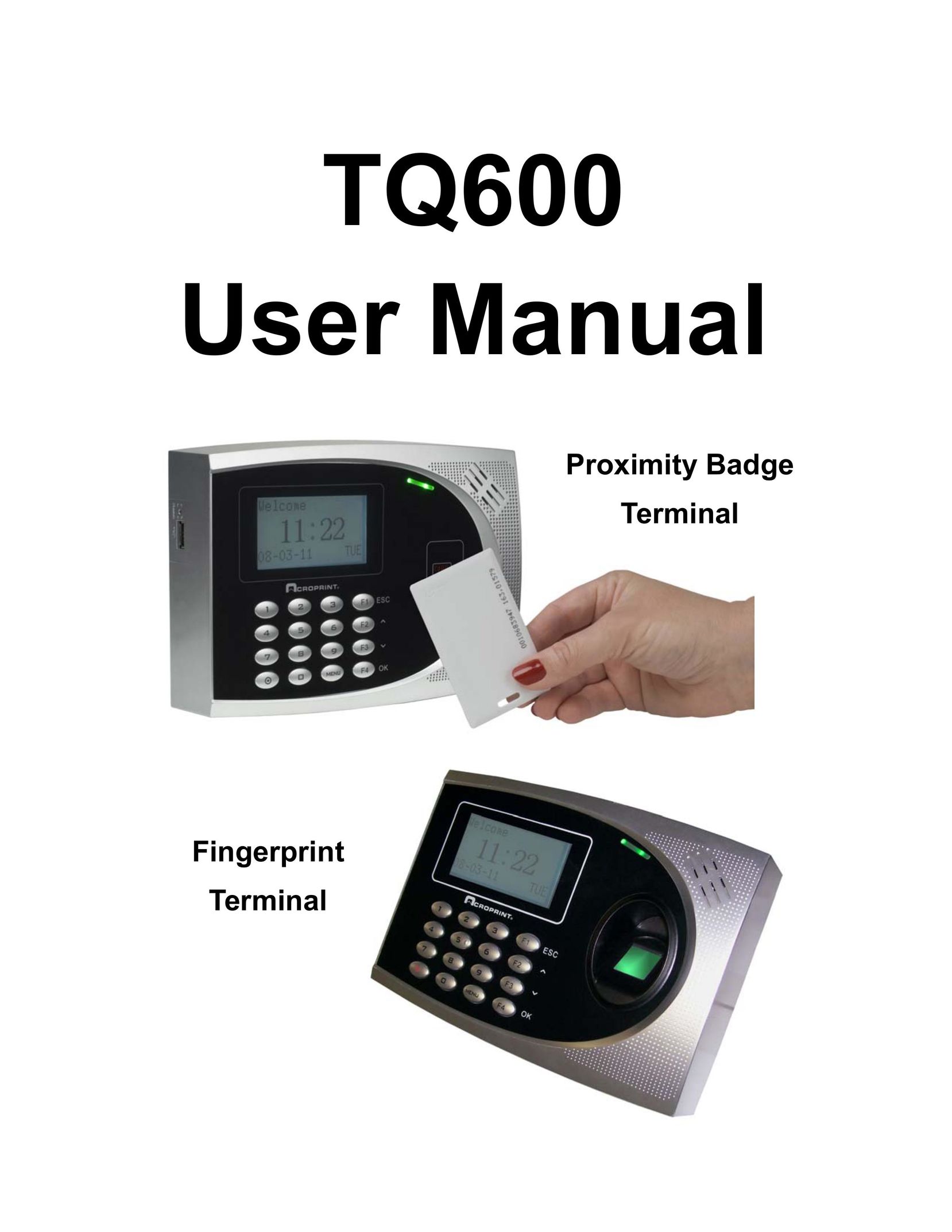 Acroprint TQ600 Clock User Manual