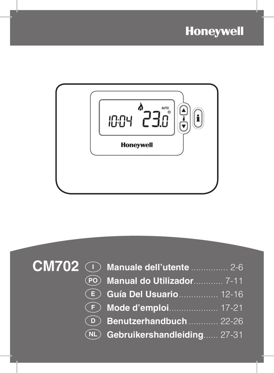 Honeywell CM702 Clock User Manual