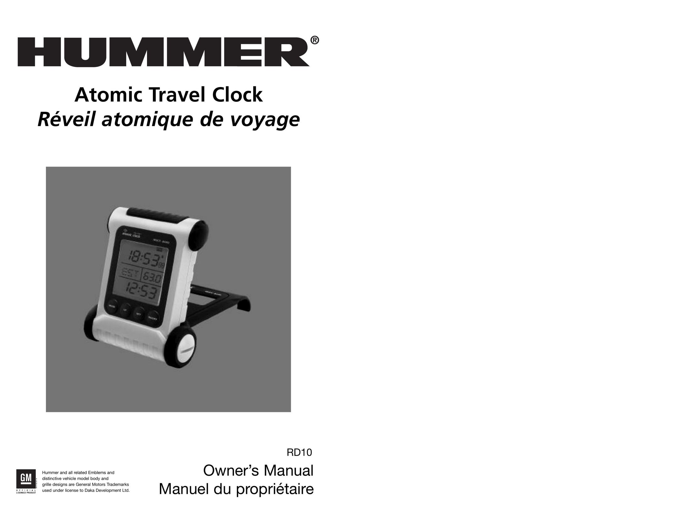 Hummer RD10 Clock User Manual
