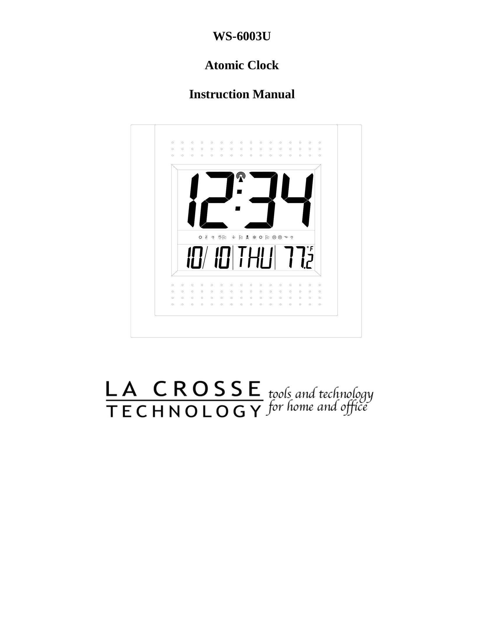 La Crosse Technology WS-6003U Clock User Manual