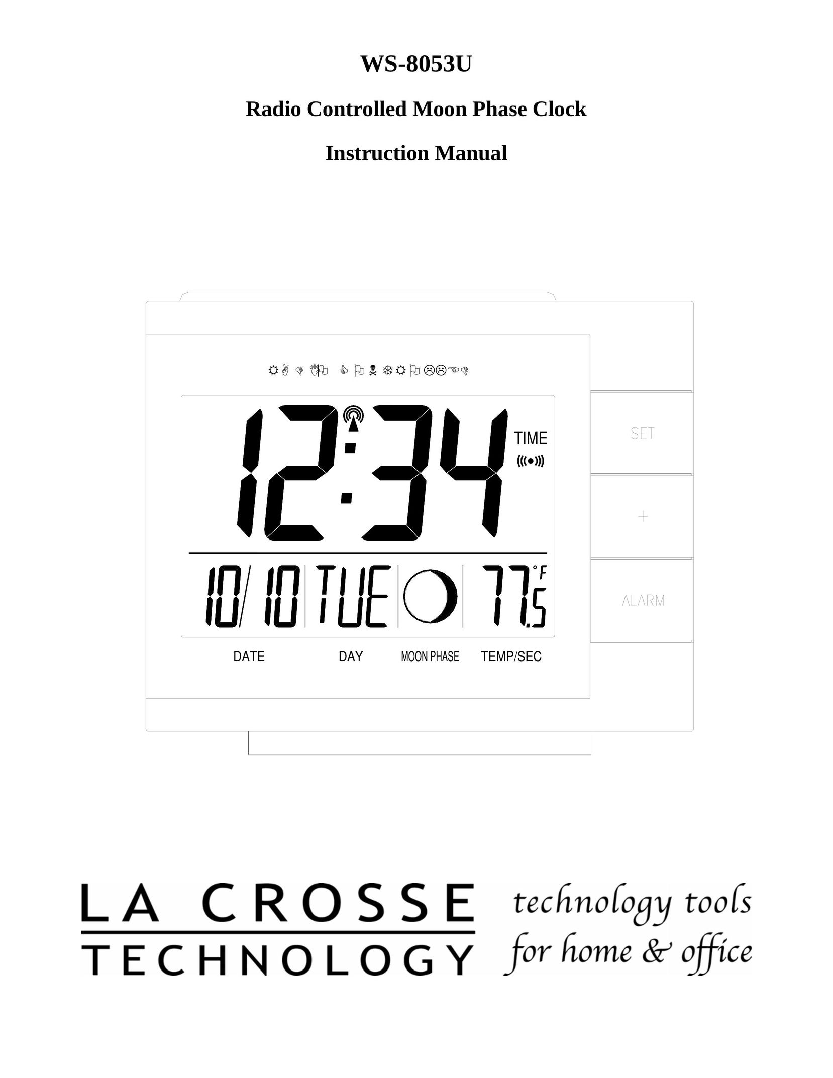 La Crosse Technology WS-8053U Clock User Manual