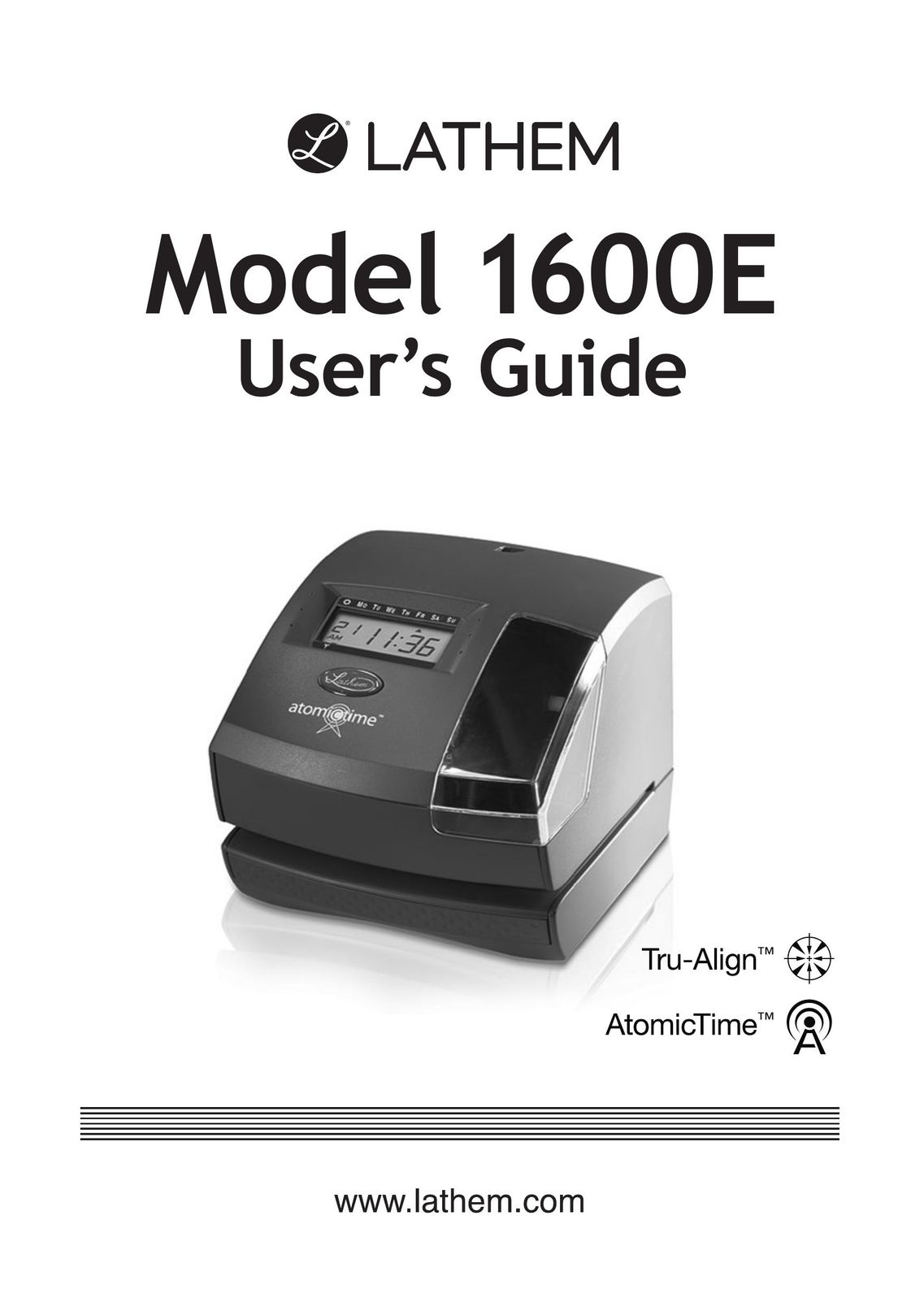 Lathem 1600E Clock User Manual