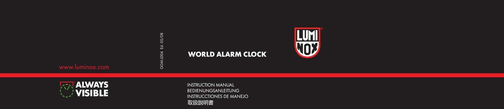 Luminox GGM.L004.LWAC Clock User Manual