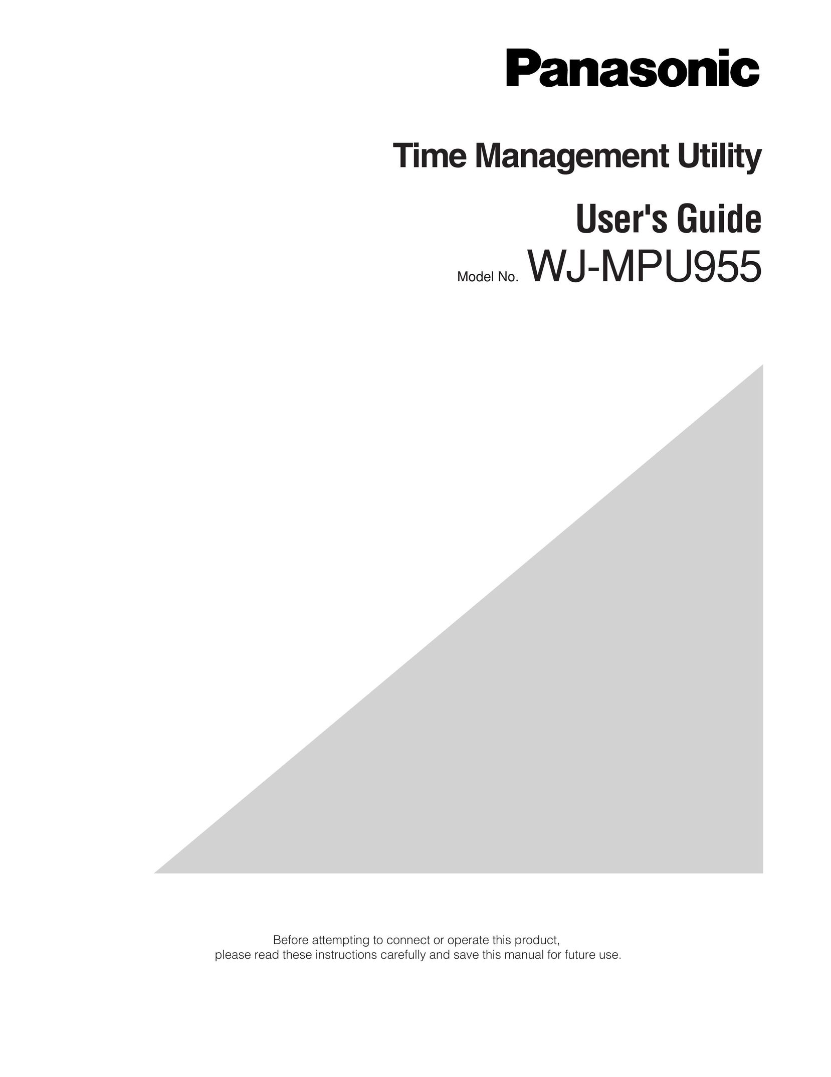 Panasonic WJ-MPU955 Clock User Manual