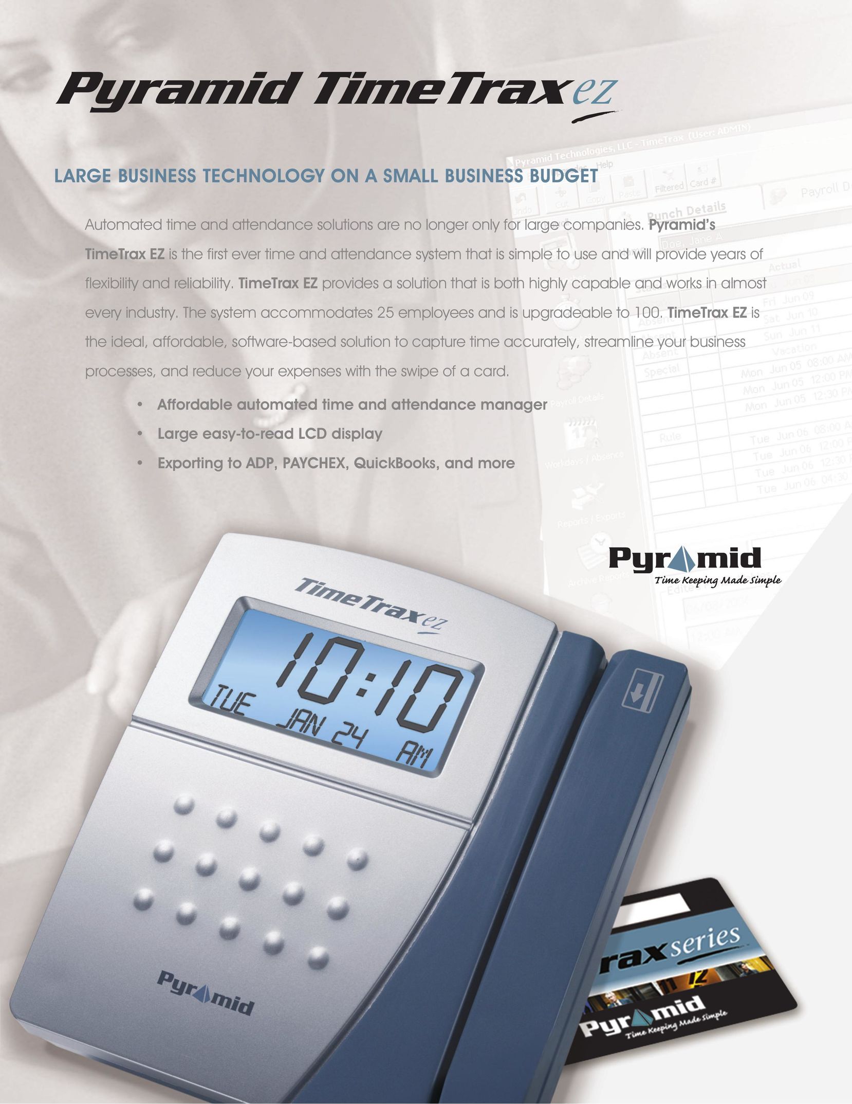 Pyramid Technologies 41302 Clock User Manual