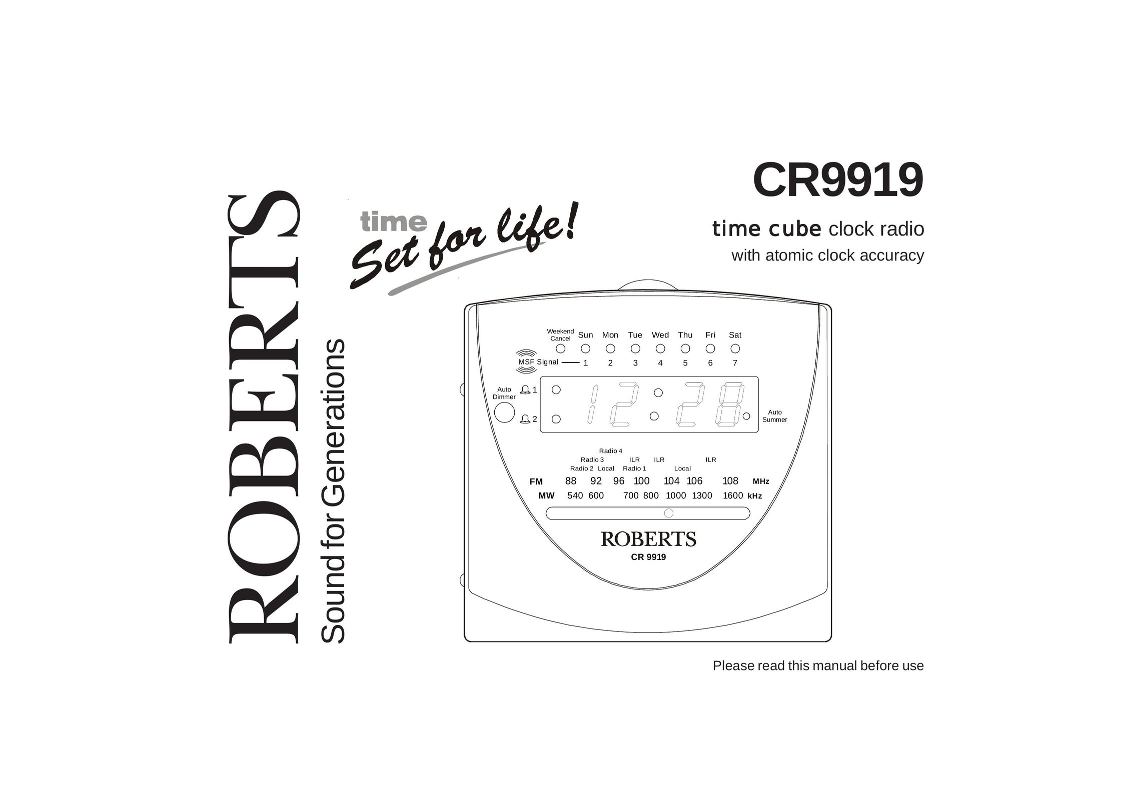 Roberts Radio CR9919 Clock User Manual