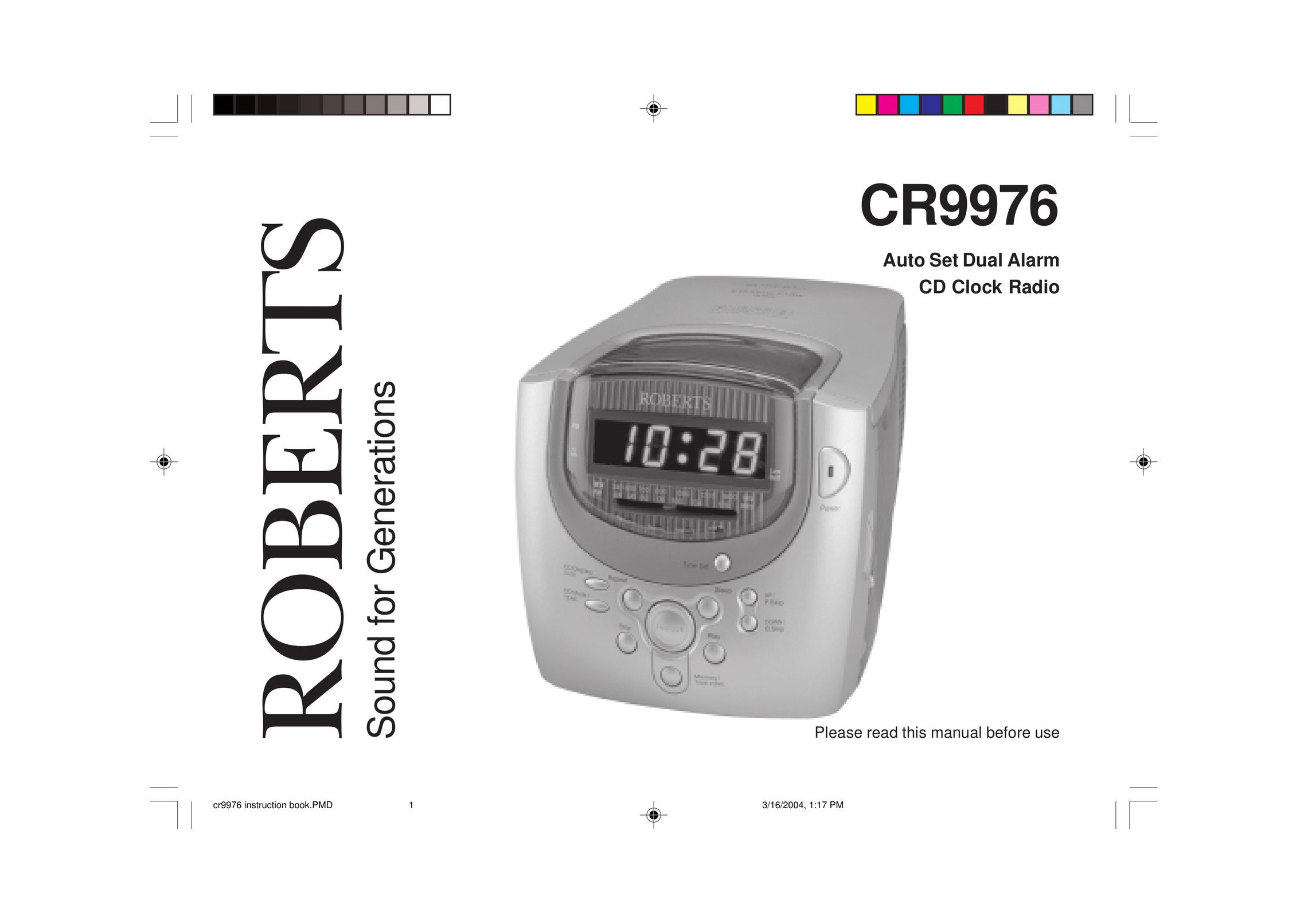 Roberts Radio CR9976 Clock User Manual