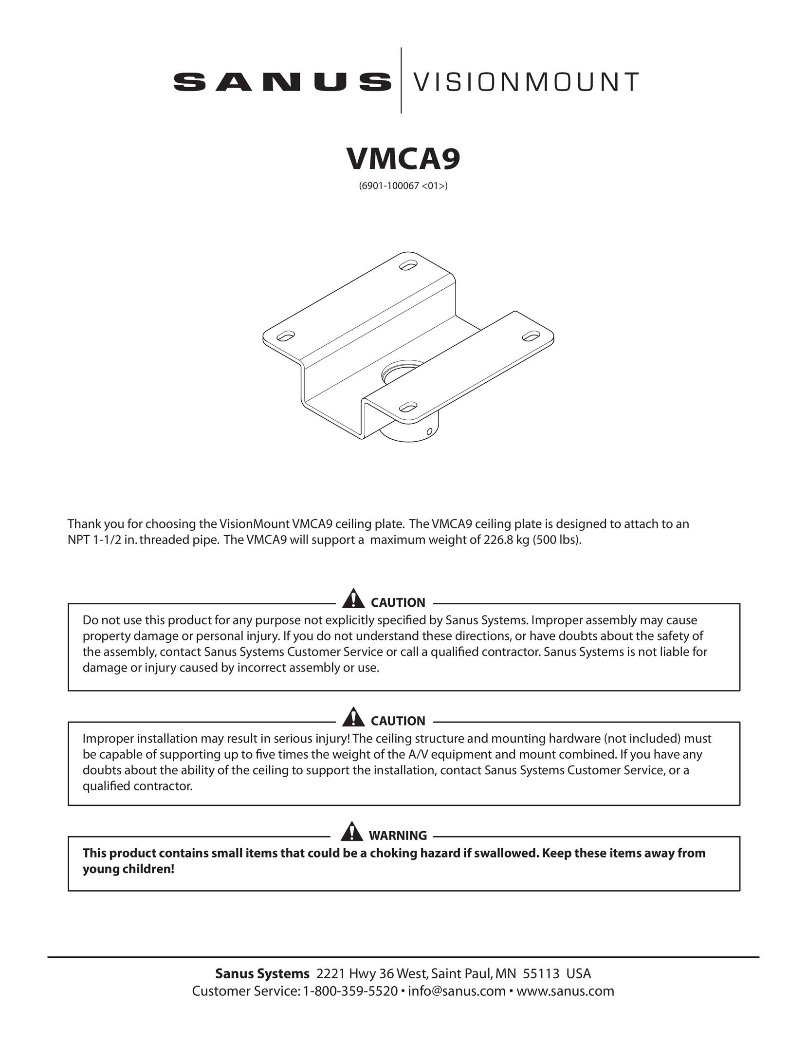 Sanus Systems VMCA9 Clock User Manual