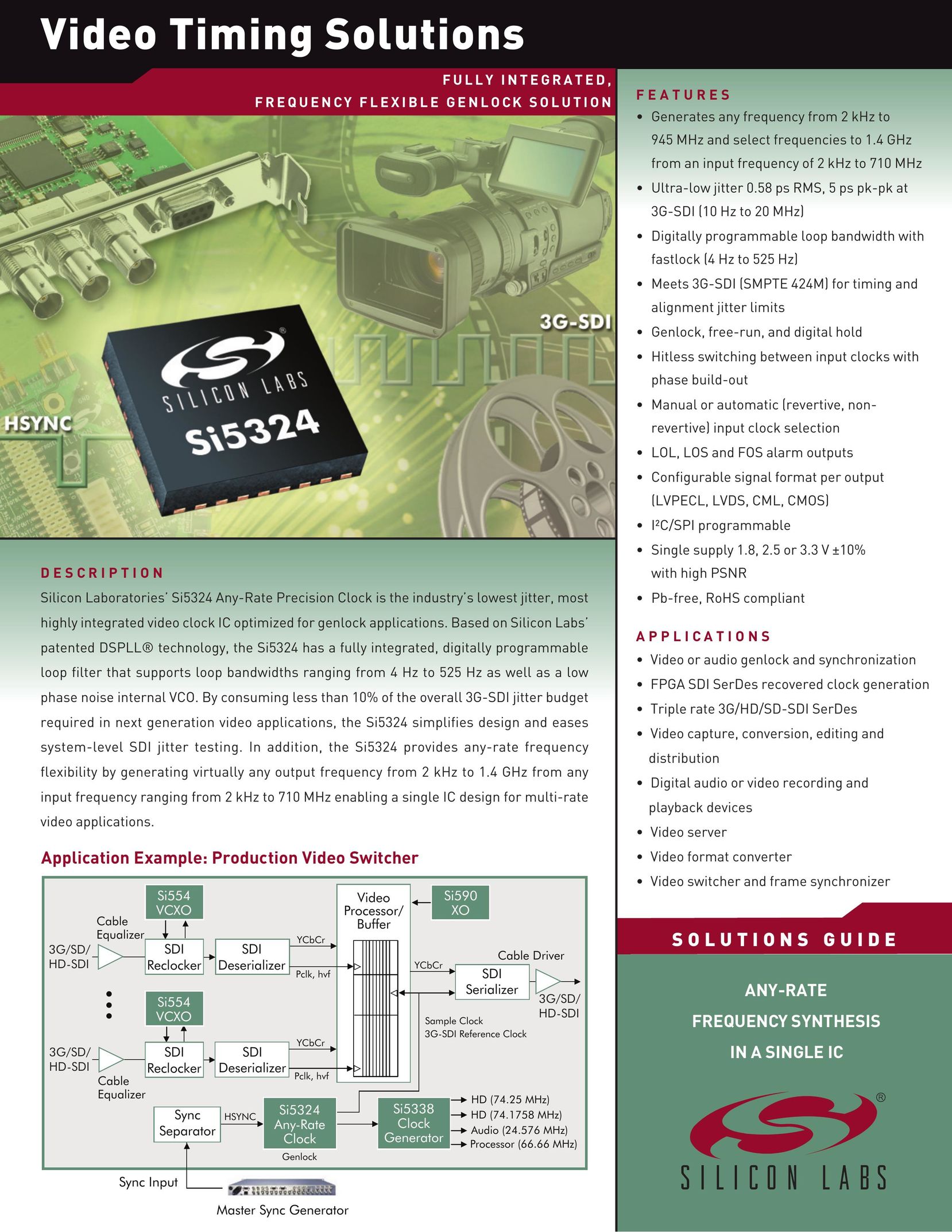 Silicon Laboratories SI5324 Clock User Manual