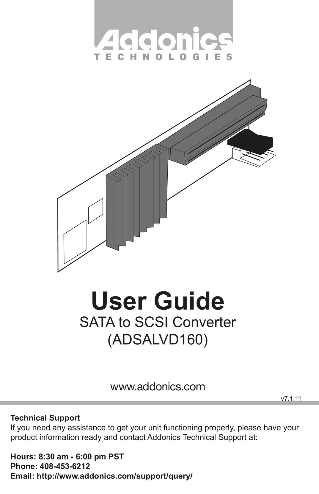 Addonics Technologies ADSALVD160 Computer Accessories User Manual