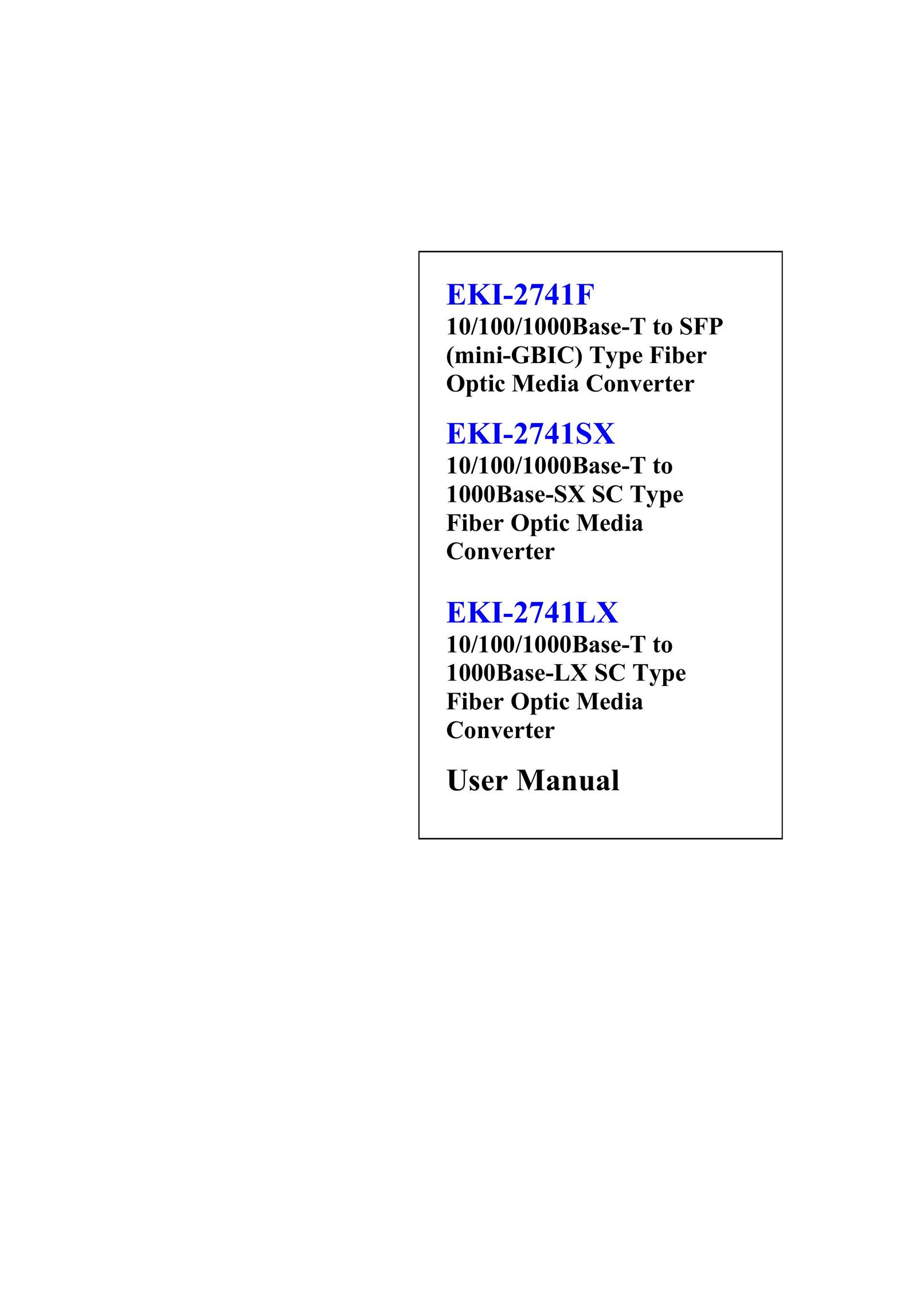 Advantech EKI-12741F Computer Accessories User Manual