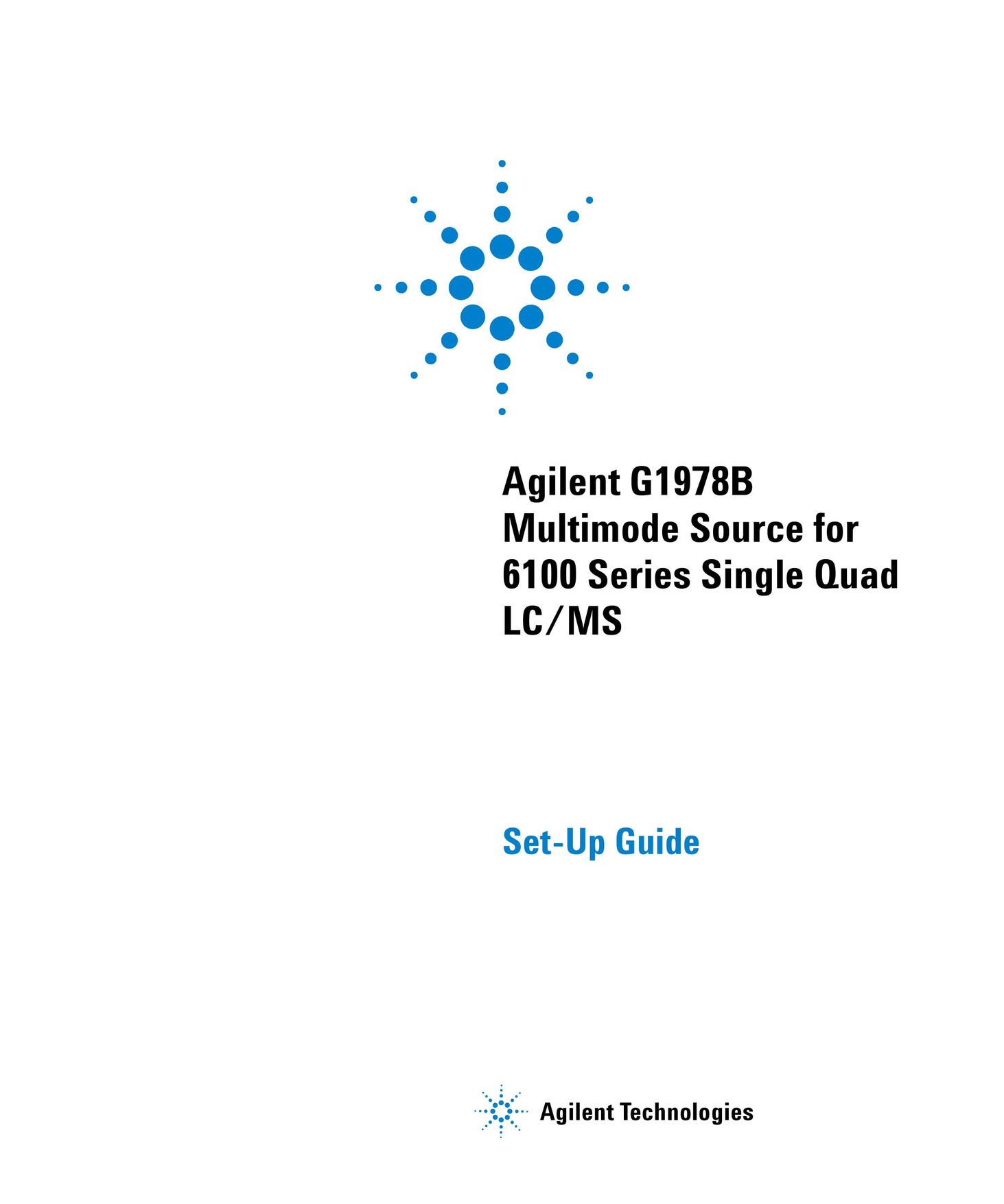 Agilent Technologies G1978B Computer Accessories User Manual